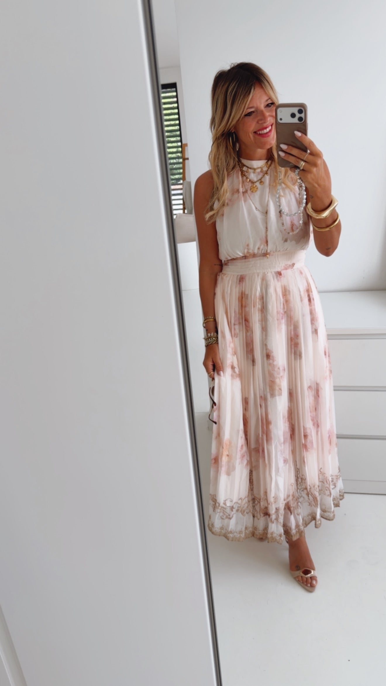 High Neck Kleid Watercolor