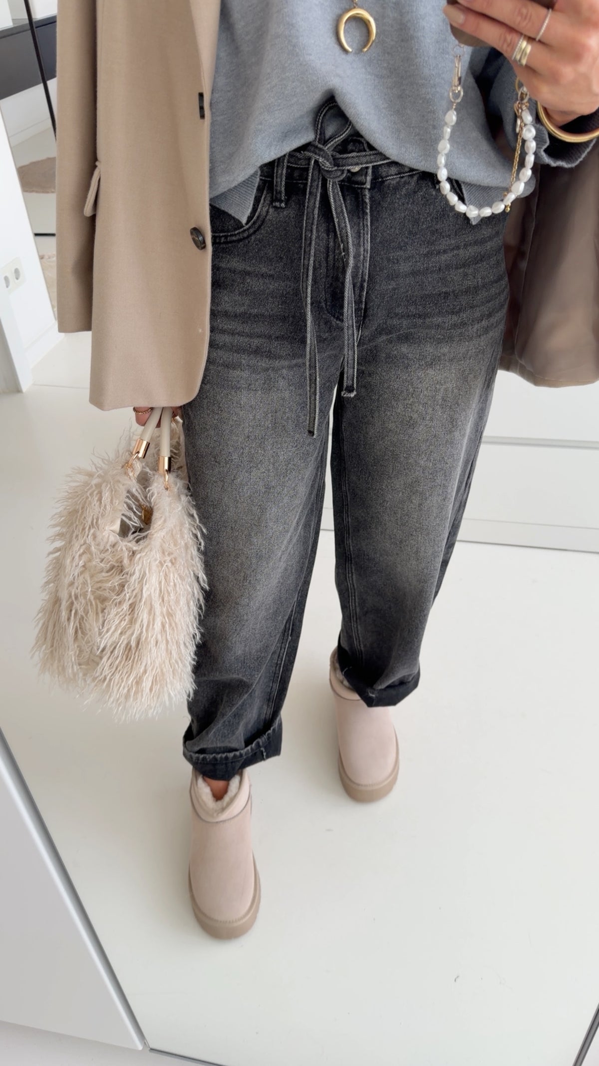 Jeans Mit Bindegurt