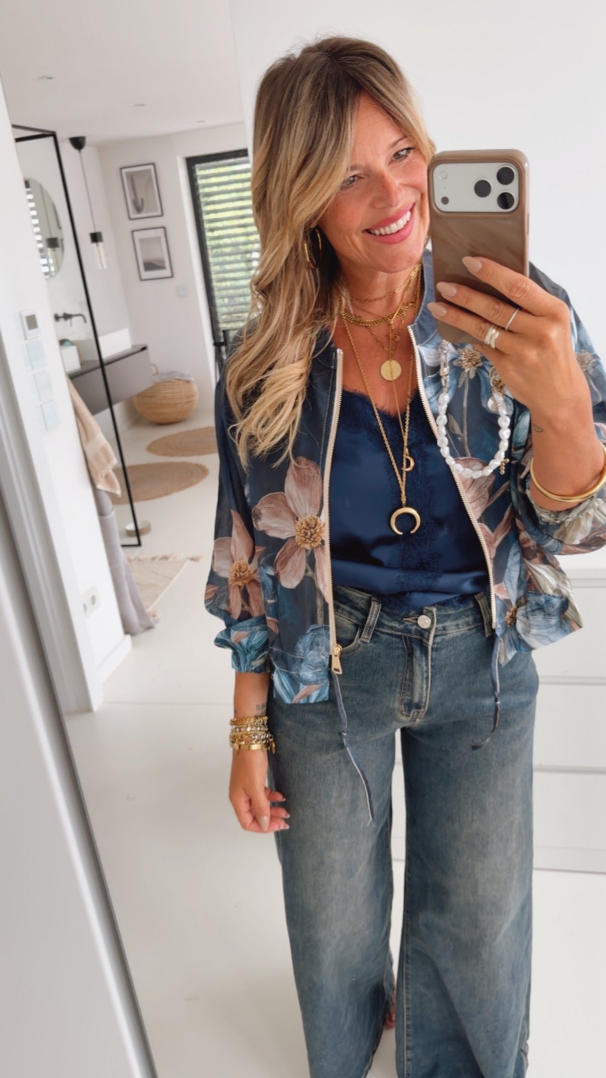 Sheer Jacke Flower Print