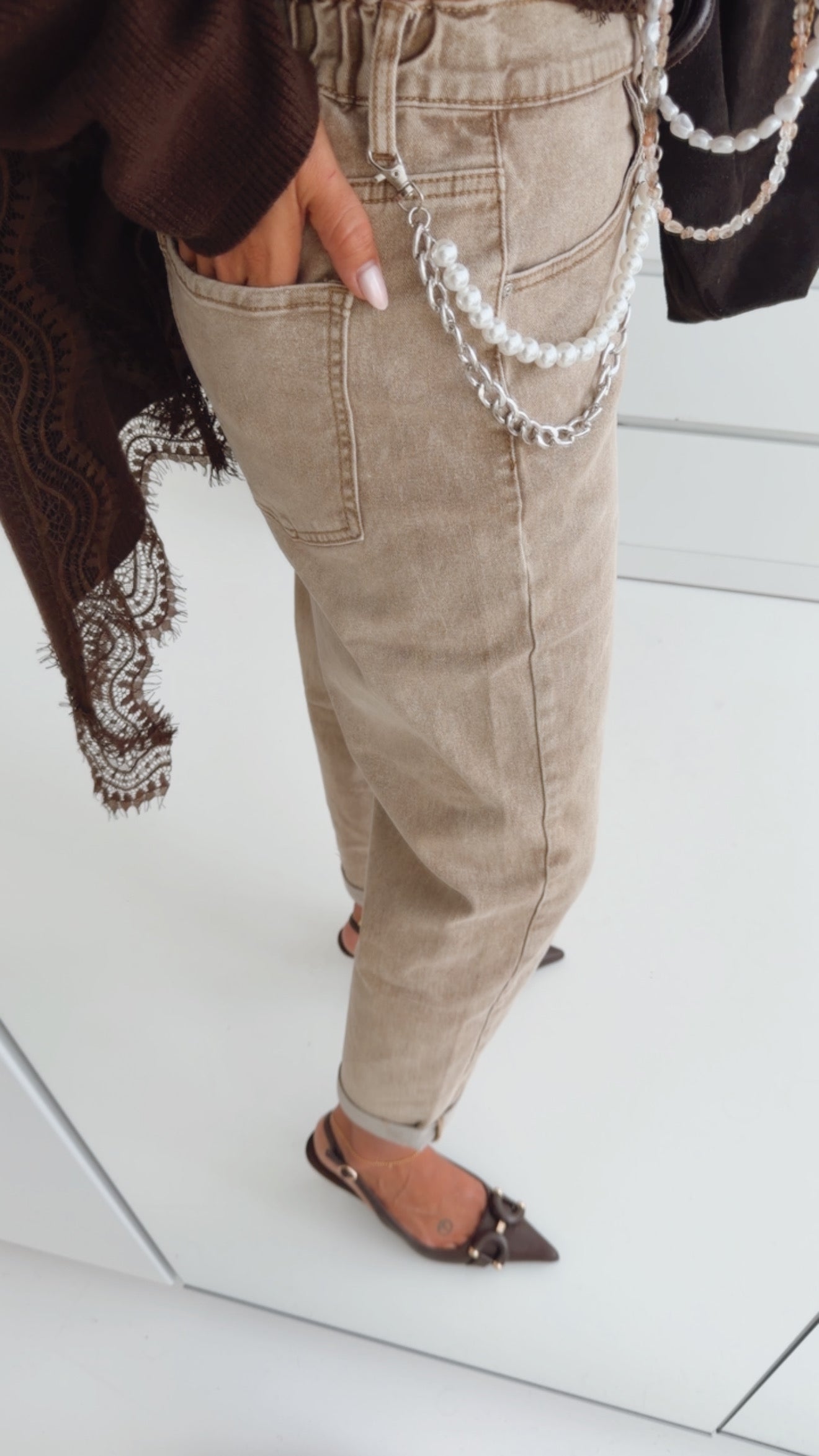 Jeans Pearl Chain