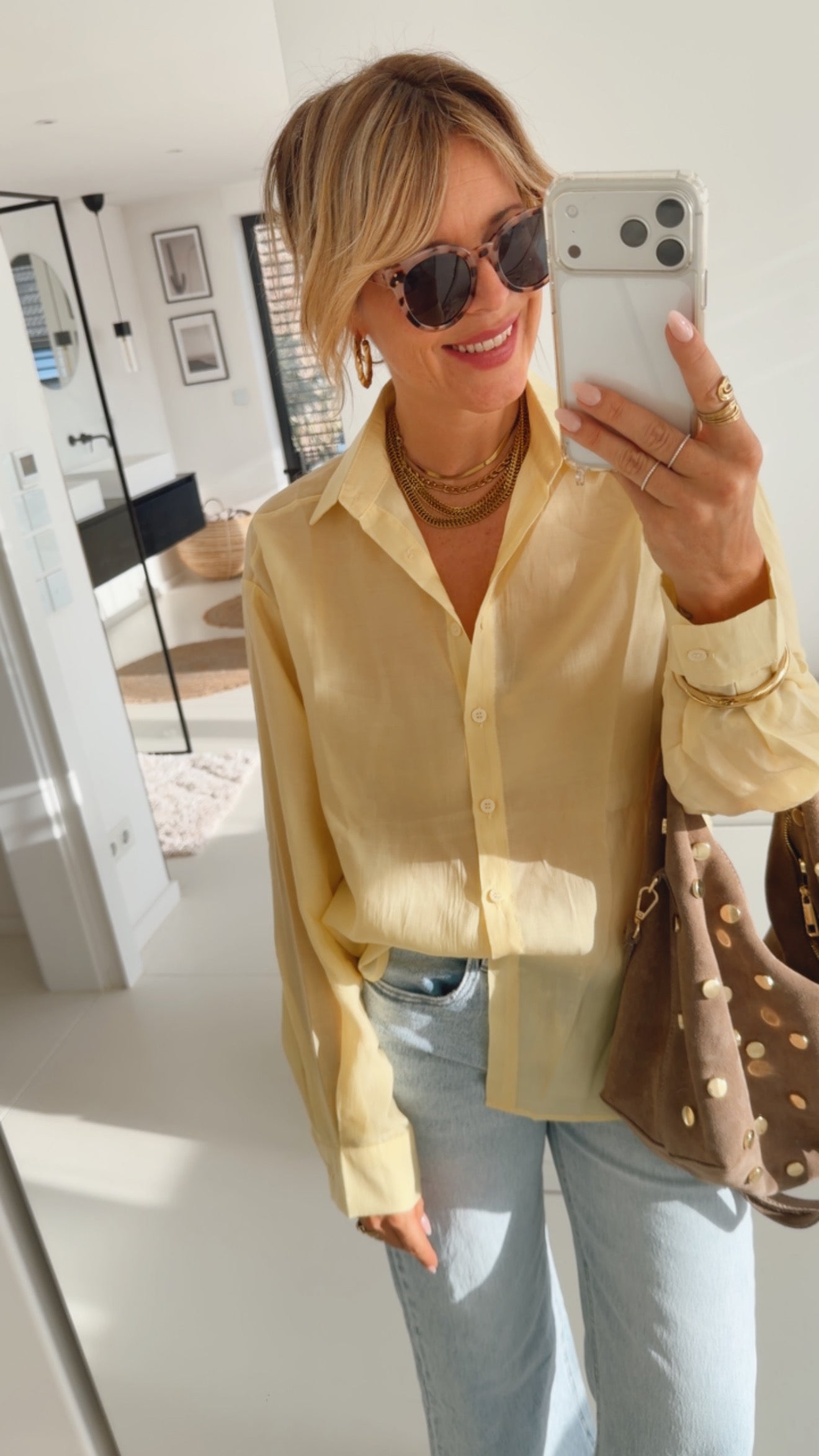 Transparent Hemd Bluse Everyday