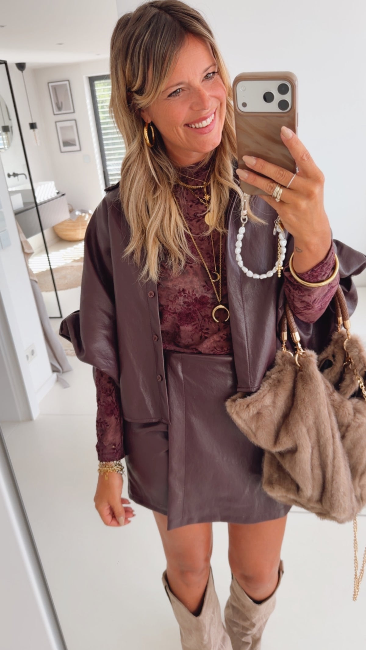 Fledermaus Jacke Lederoptik