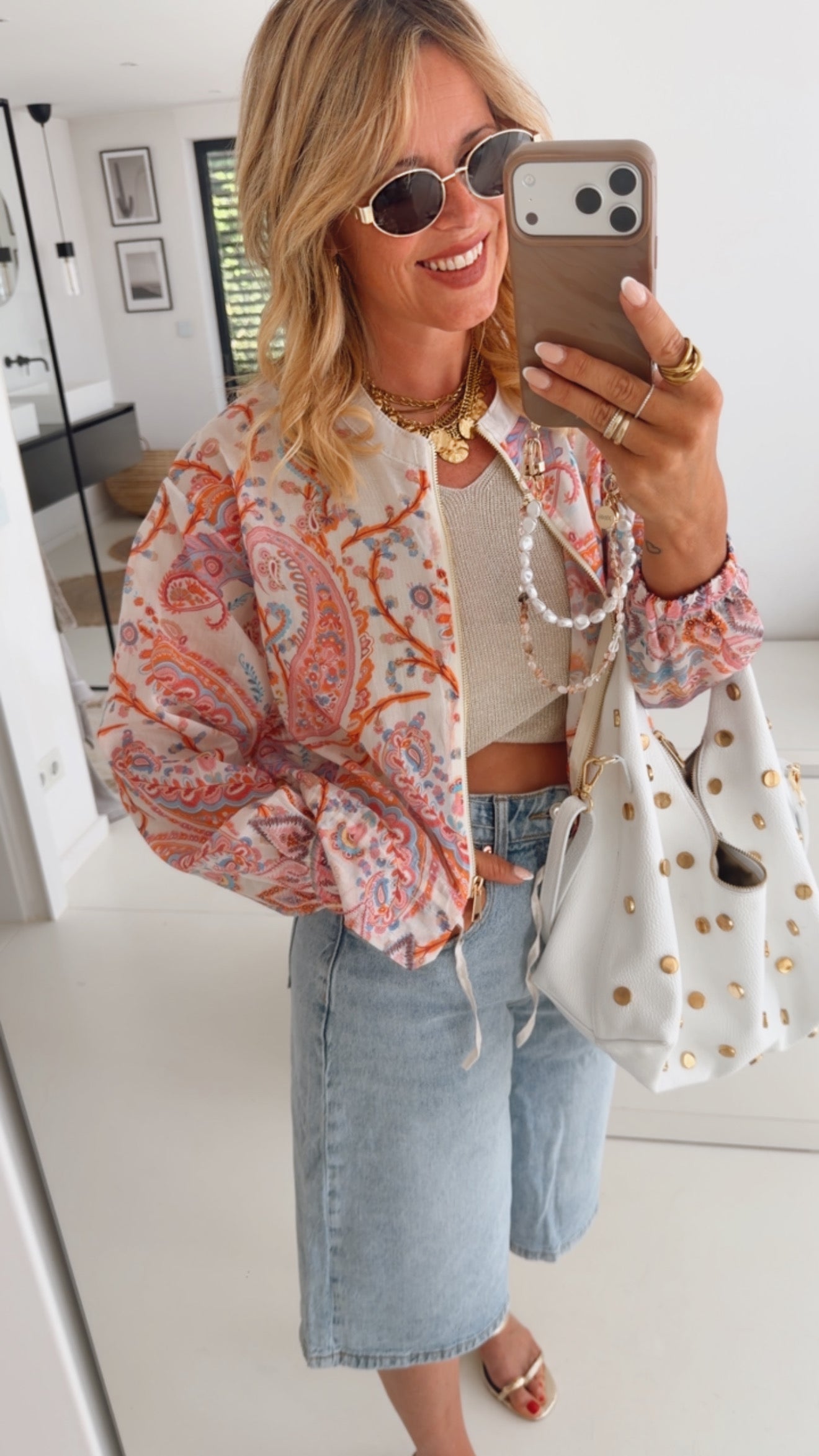 Jacke Sheer Print