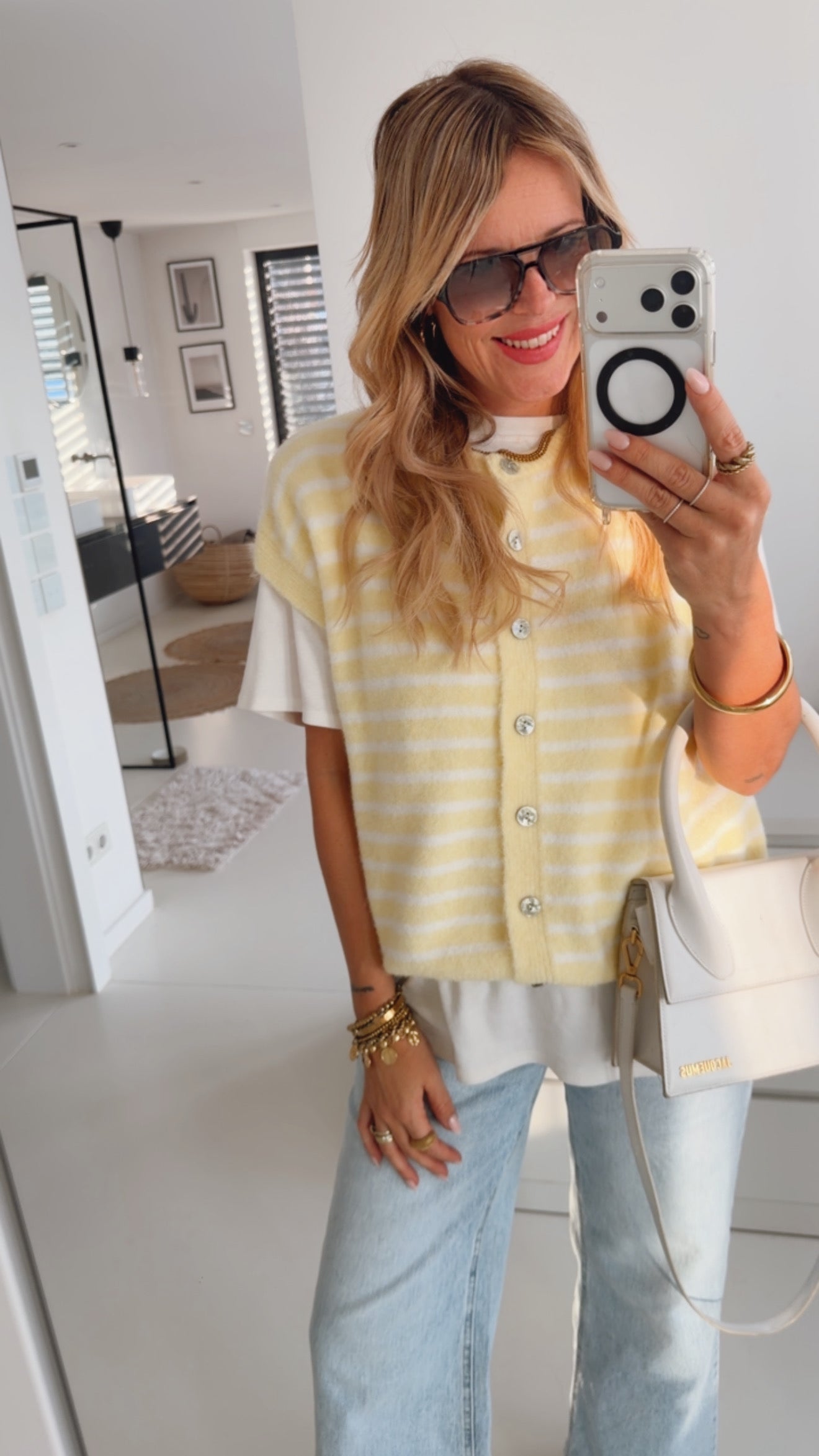 Striped Pullunder Buttons