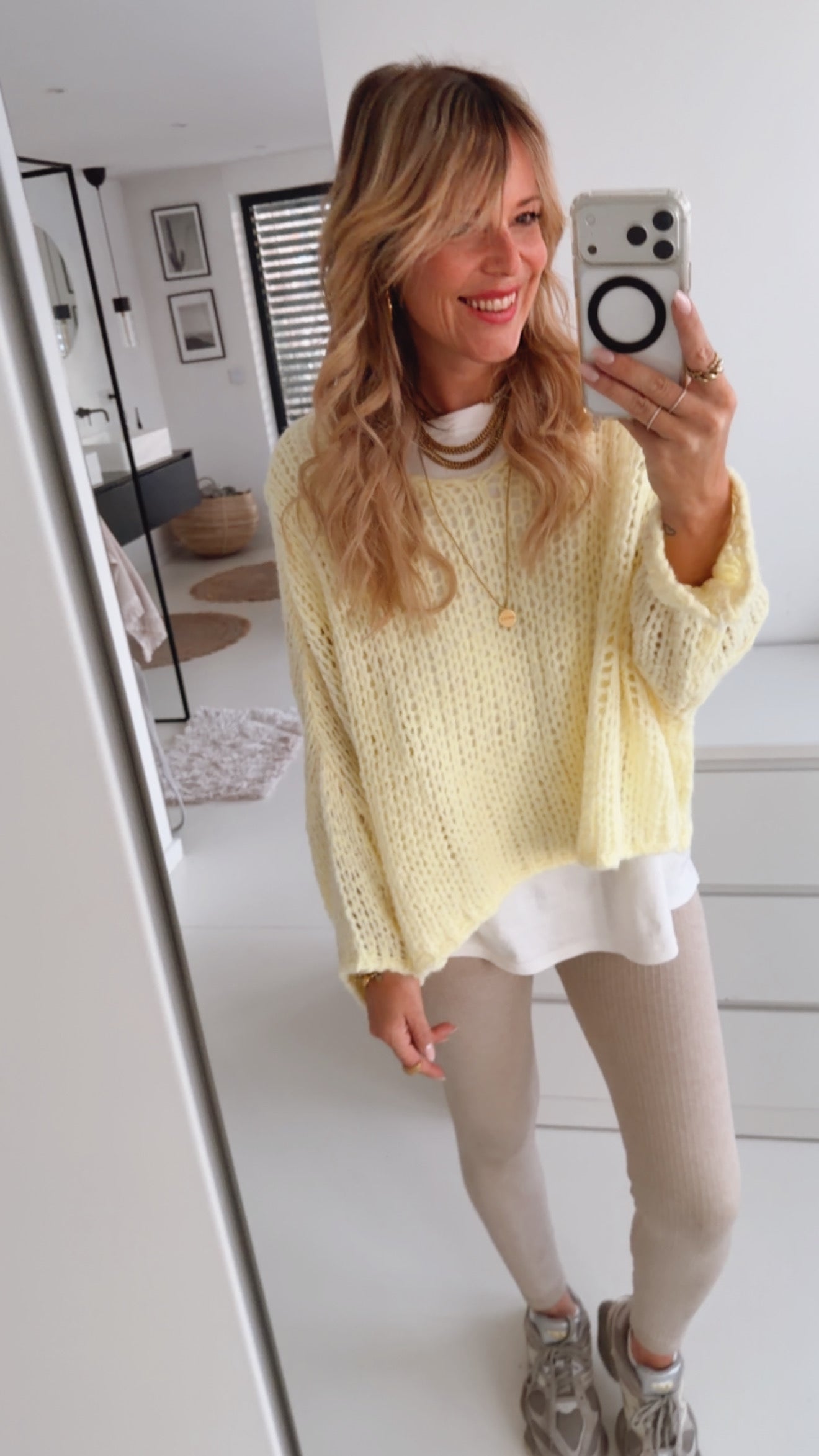 Oversize Grobstrick Pulli Loose