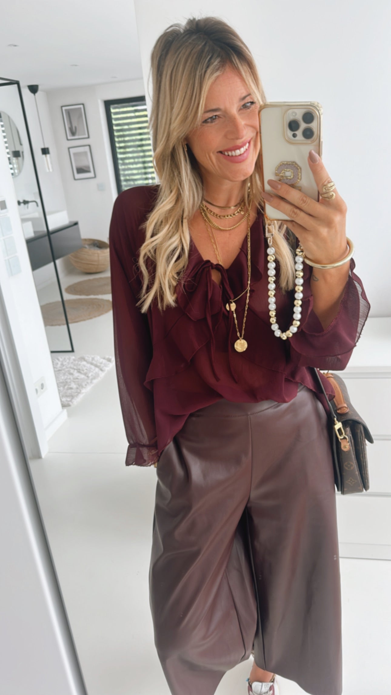 Midi Bluse Volant