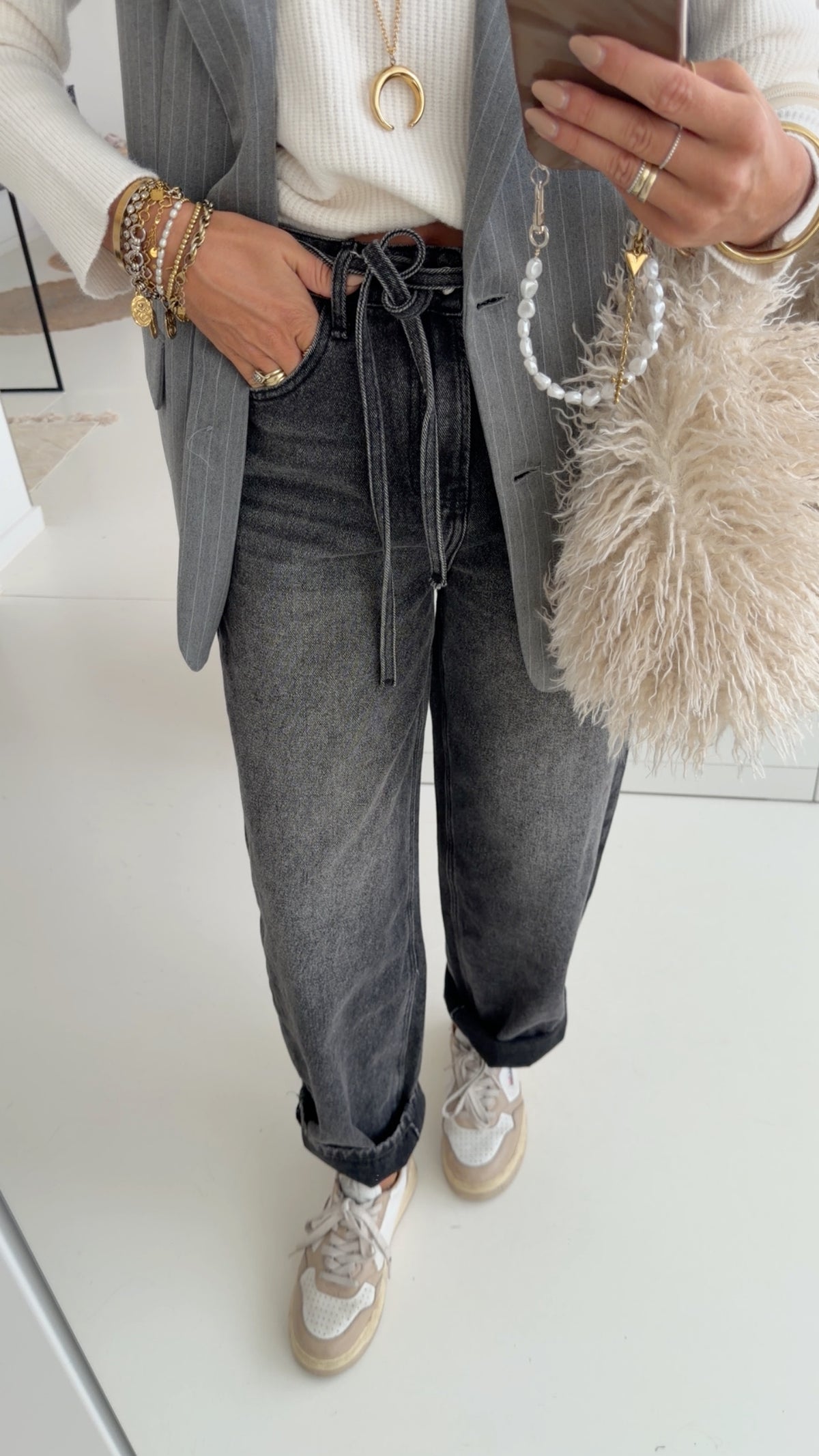 Jeans Mit Bindegurt