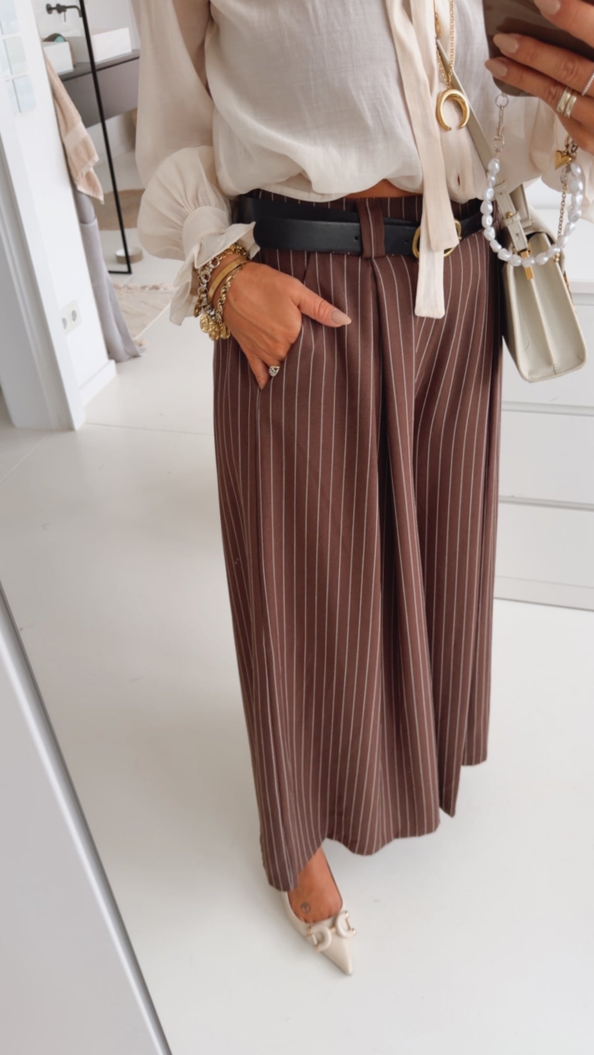 Pinstripe Hose Gürtel