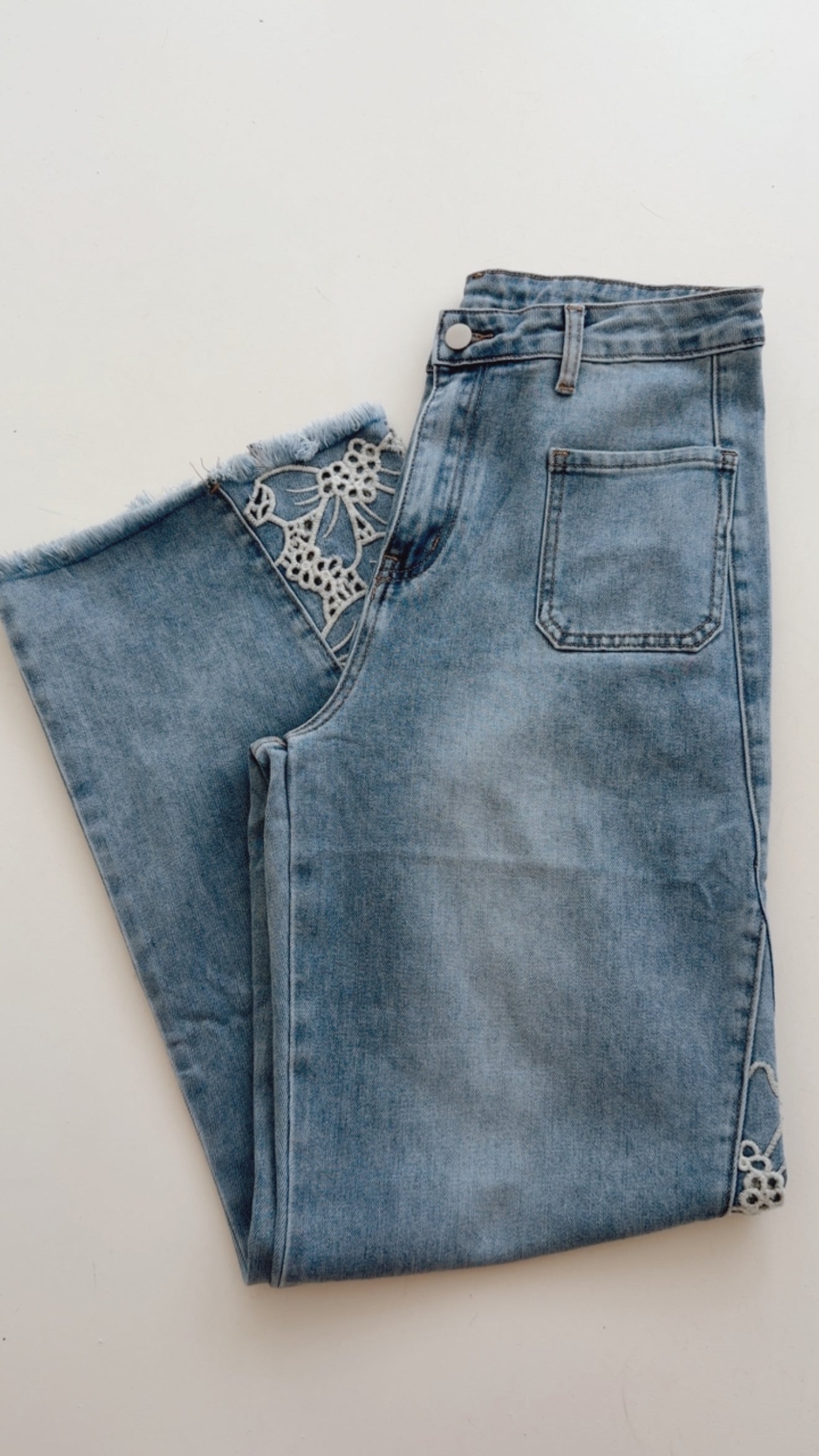Jeans Side Flowers