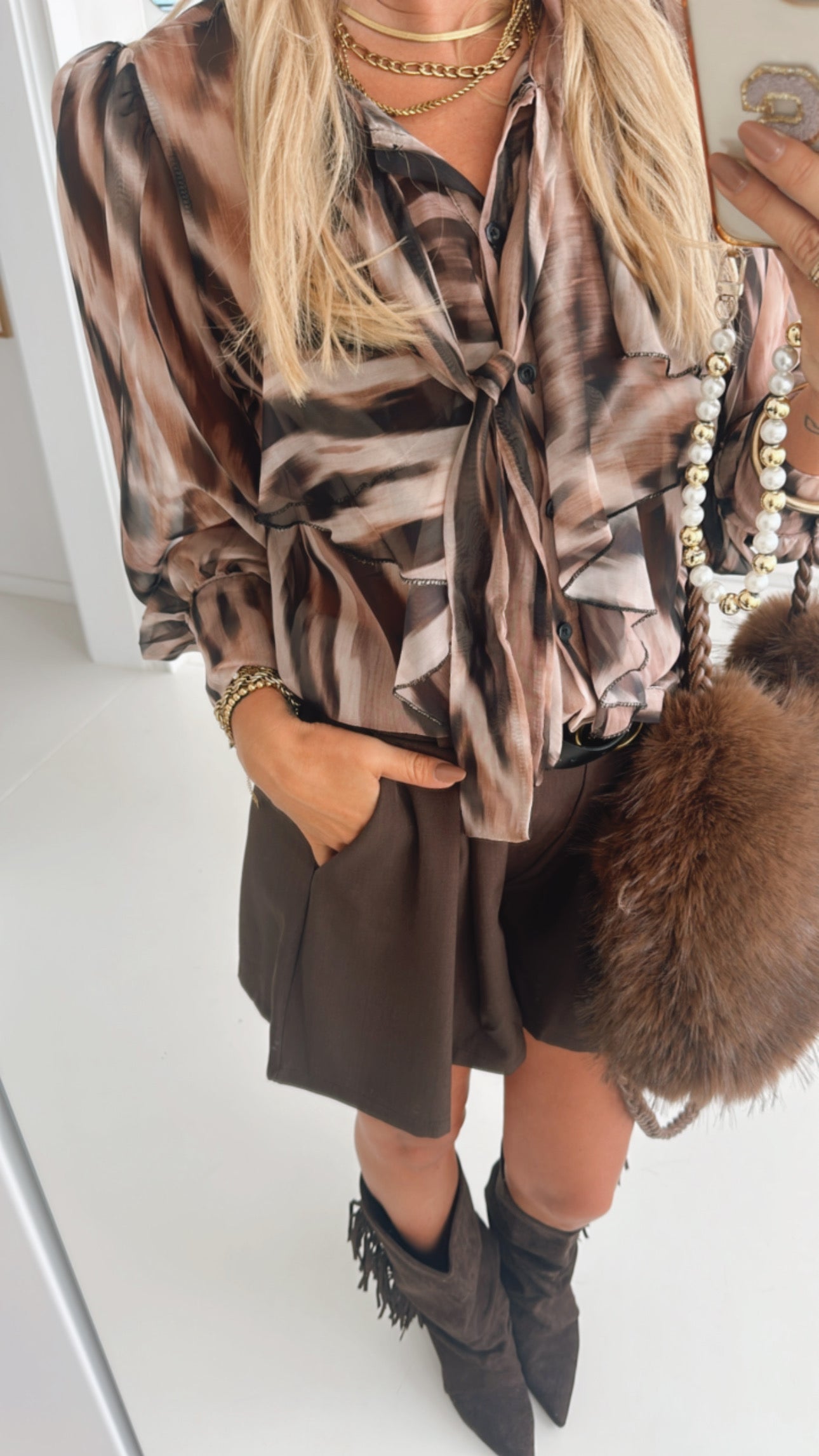 Bluse Abstract mit Schluppe