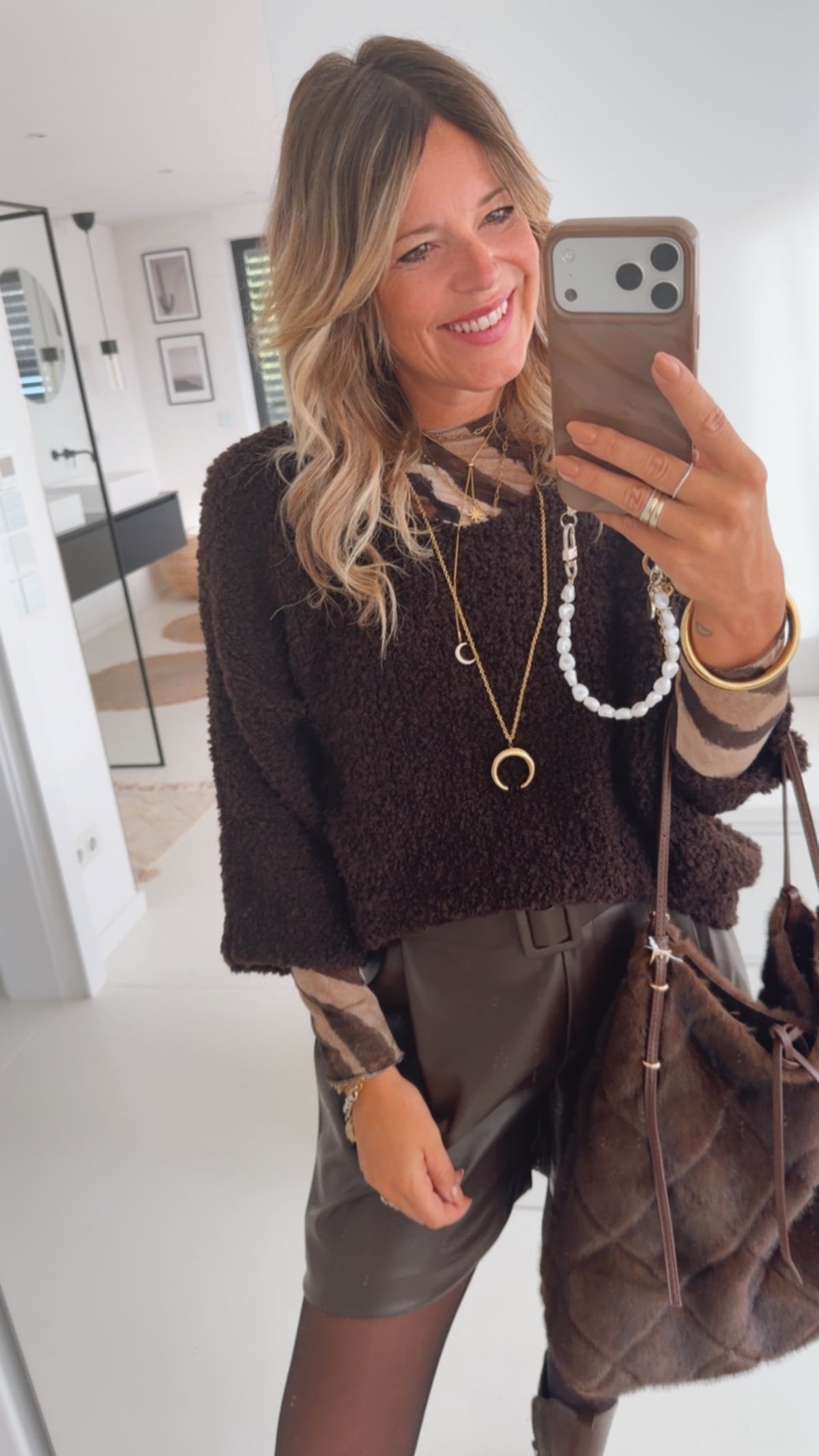 Popcorn Pulli Dreiviertelarm