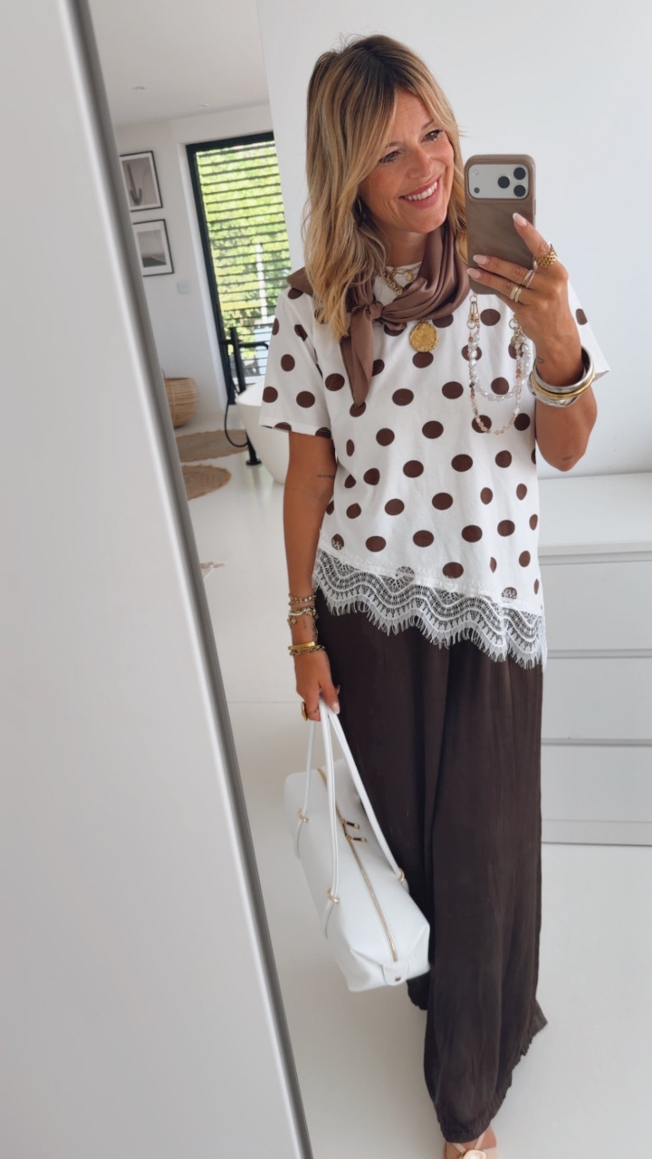 T-Shirt Asymmerisch Lace