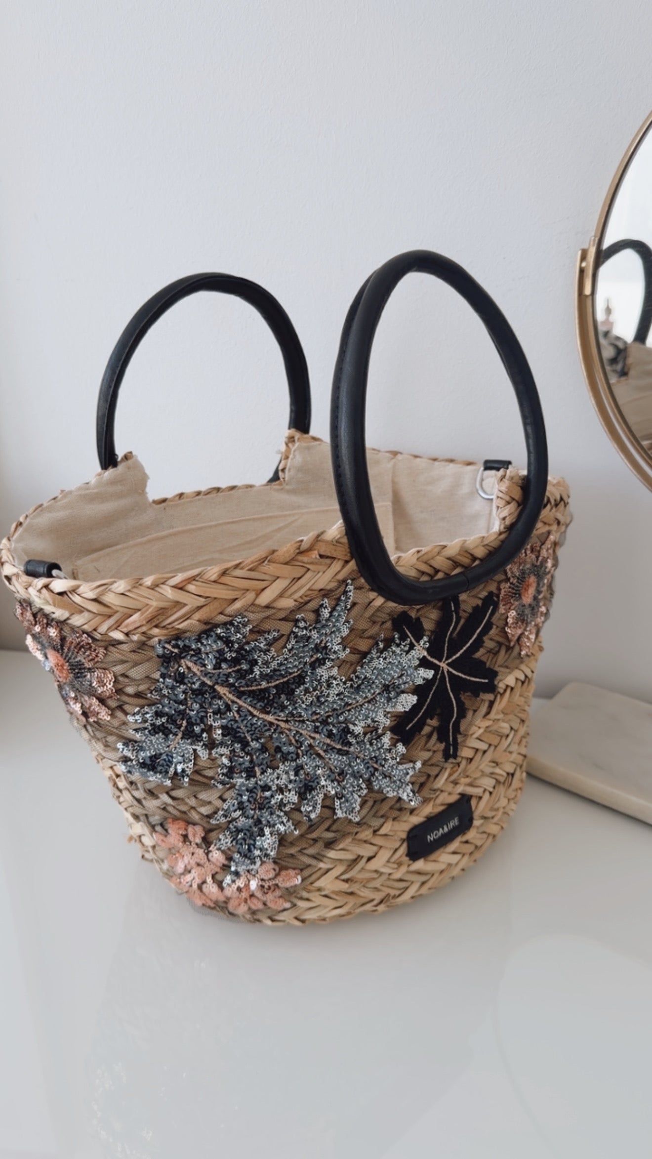 Korb Tasche Pailletten