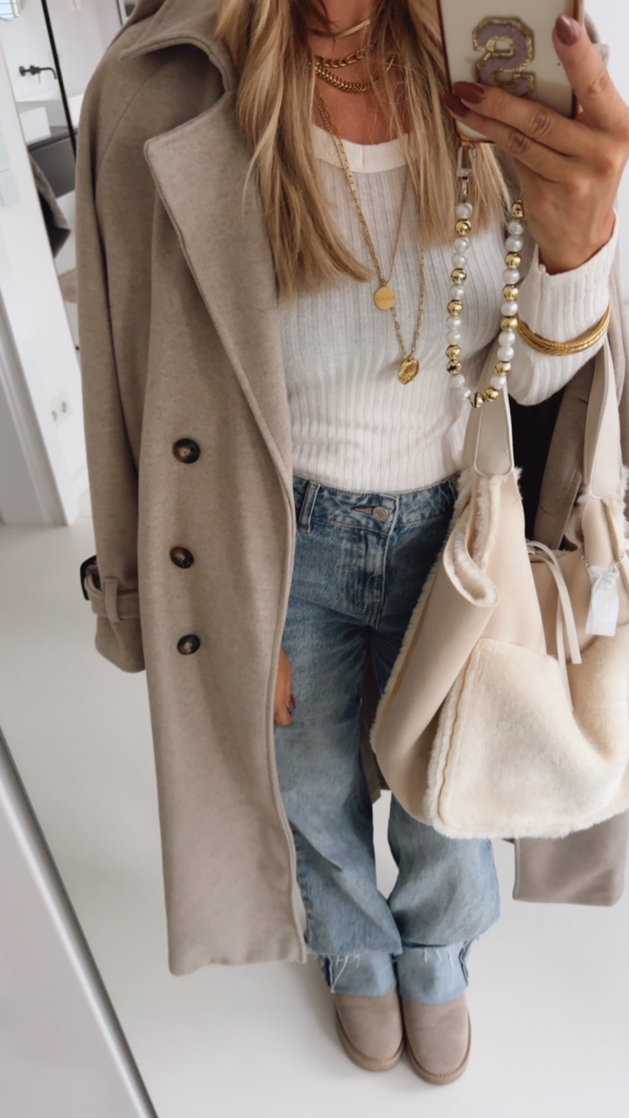 Trenchcoat Jacke mit Bindegürtel