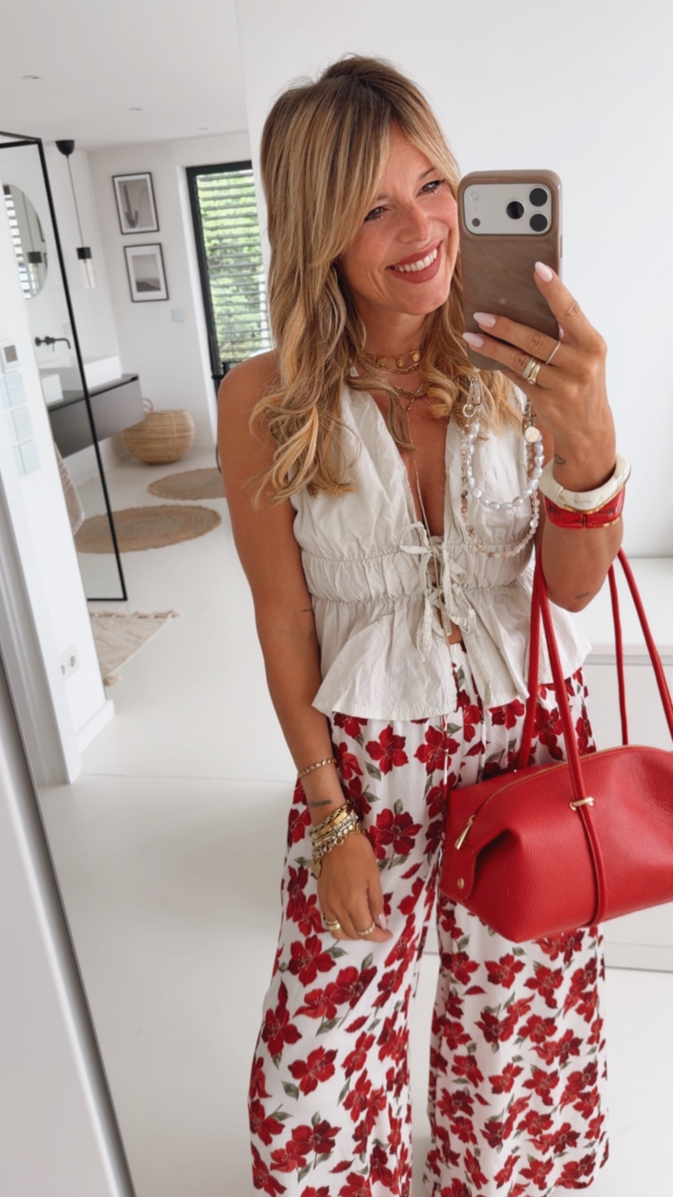 Loose Hose Flower Print