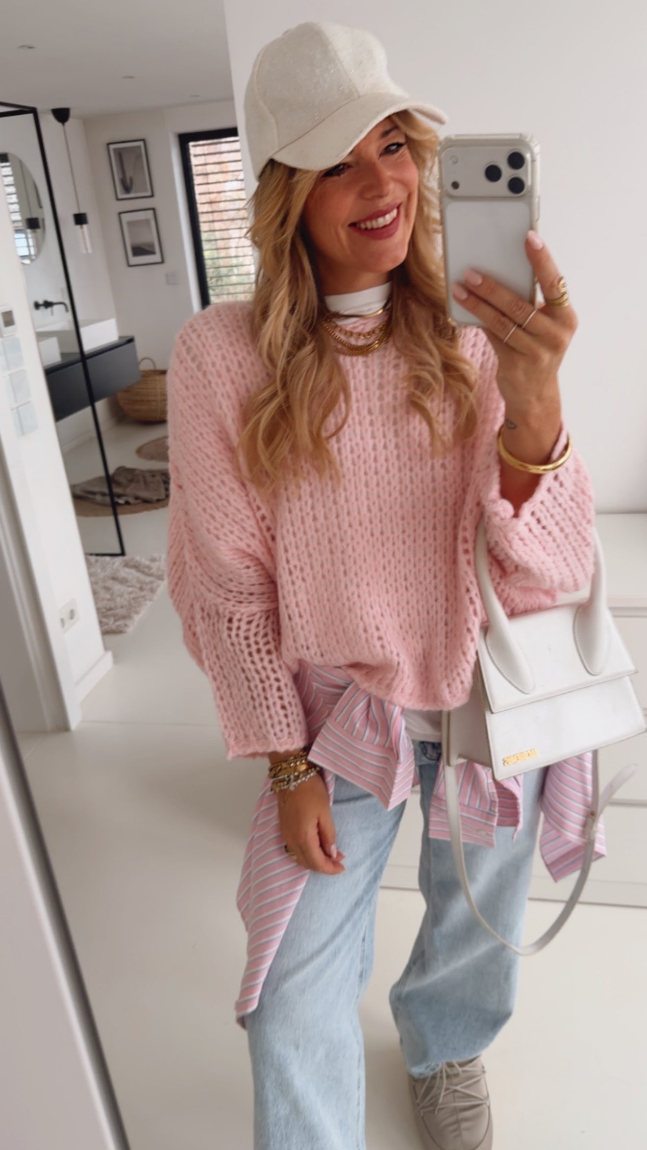 Oversize Grobstrick Pulli Loose