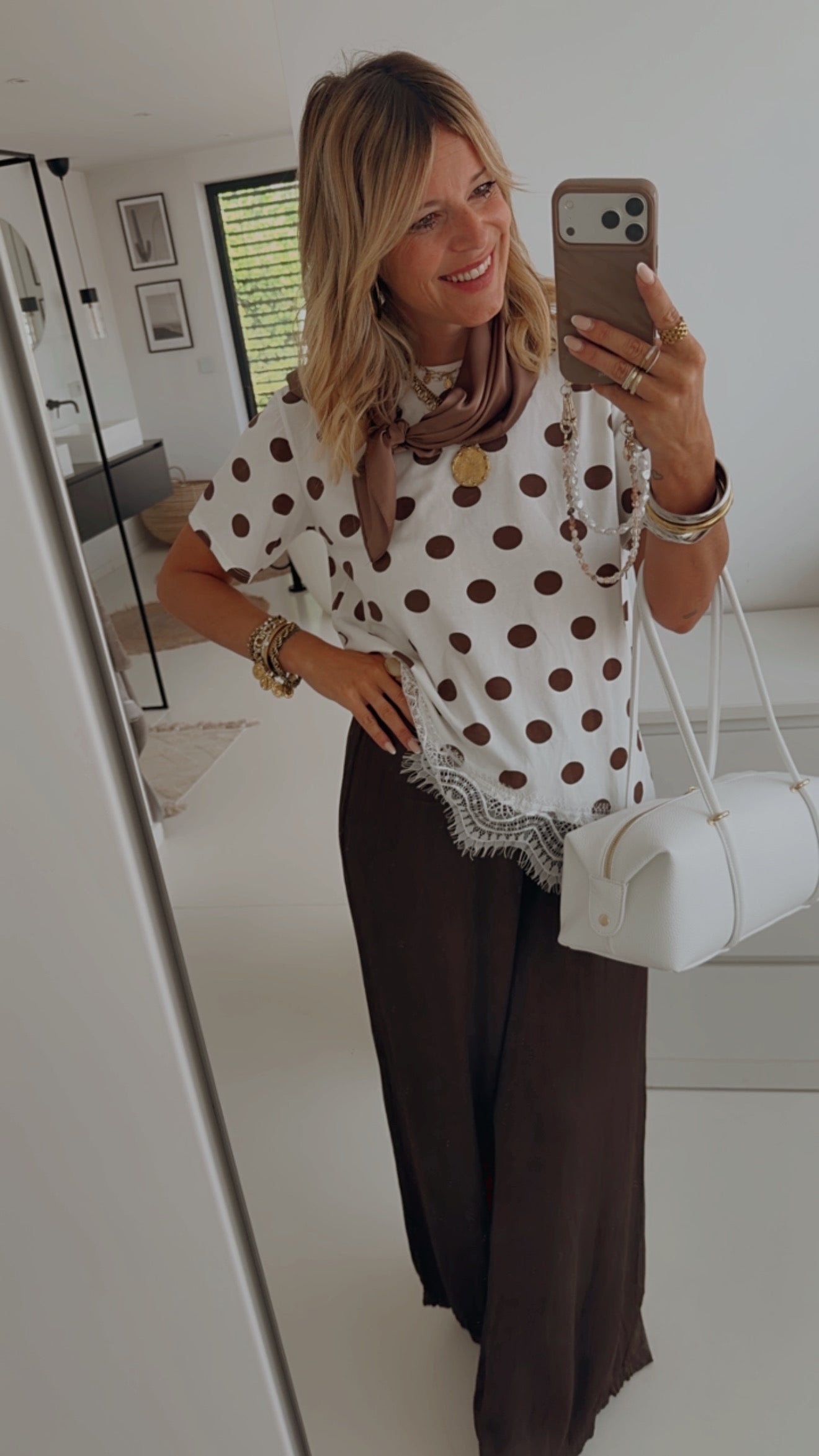 T-Shirt Asymmerisch Lace