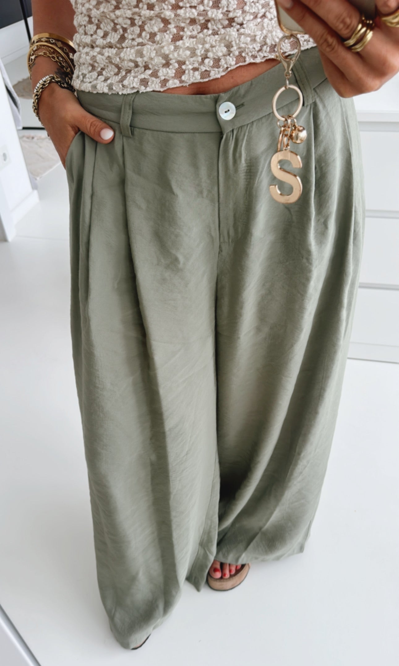 Hose Flowy mit Bundfalten