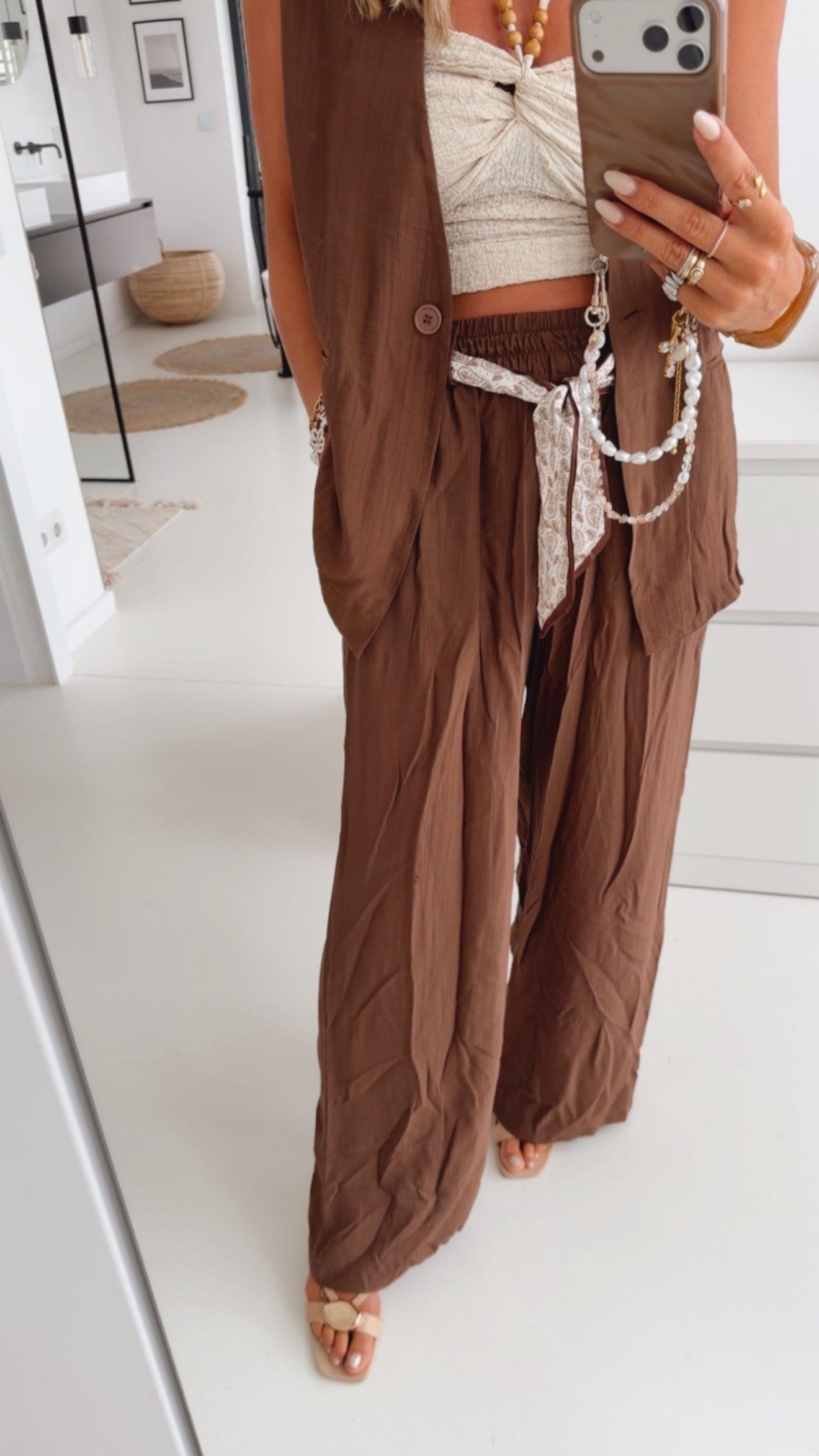 Structured Hose Silky Tuch