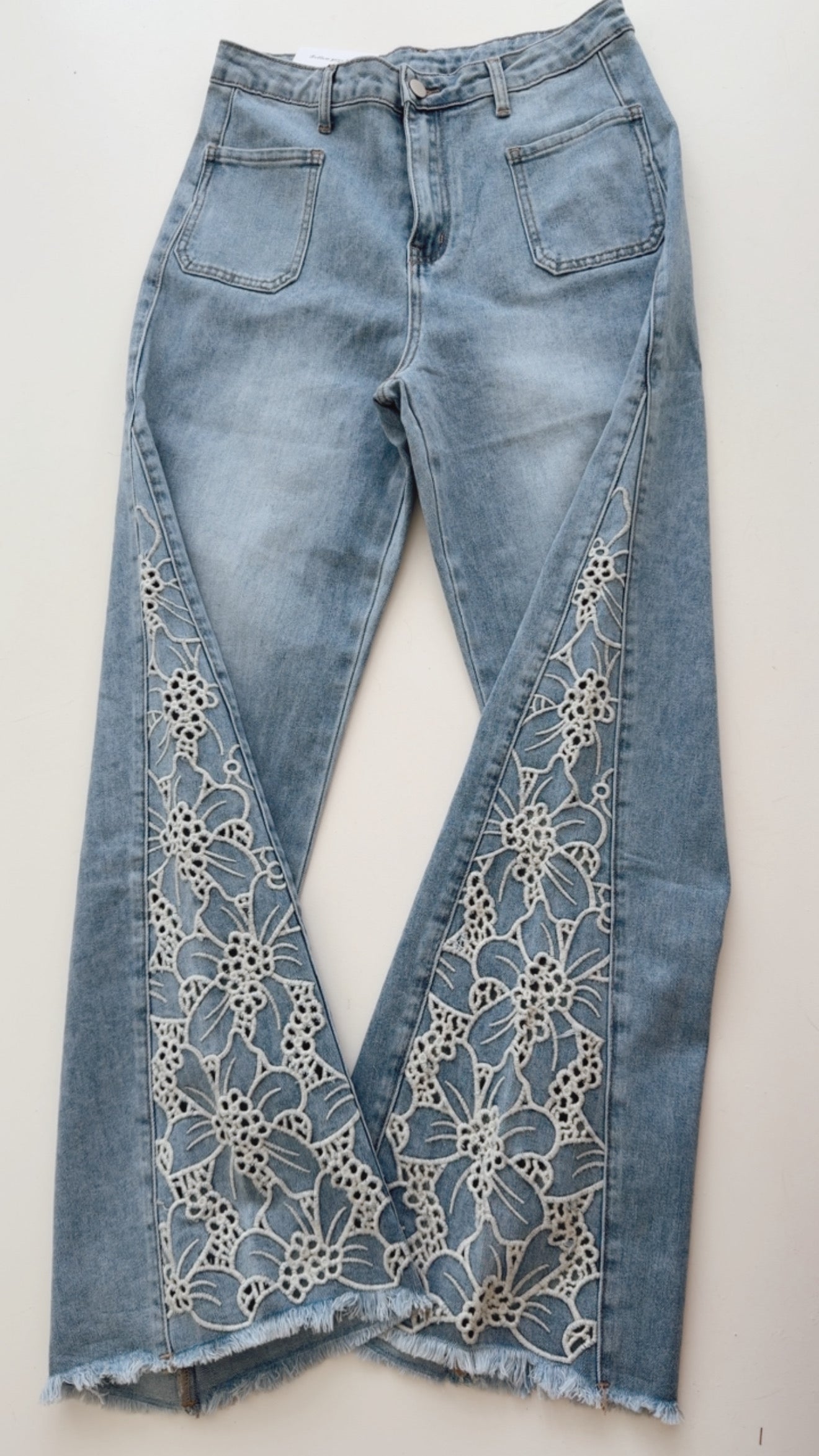 Jeans Side Flowers