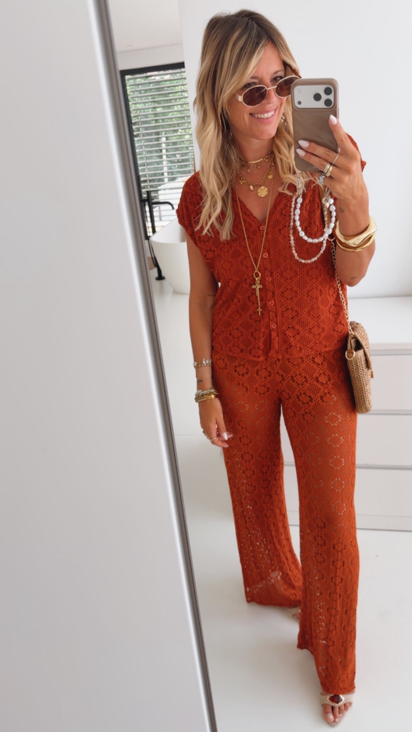 Lace Festival Hose Straight Leg
