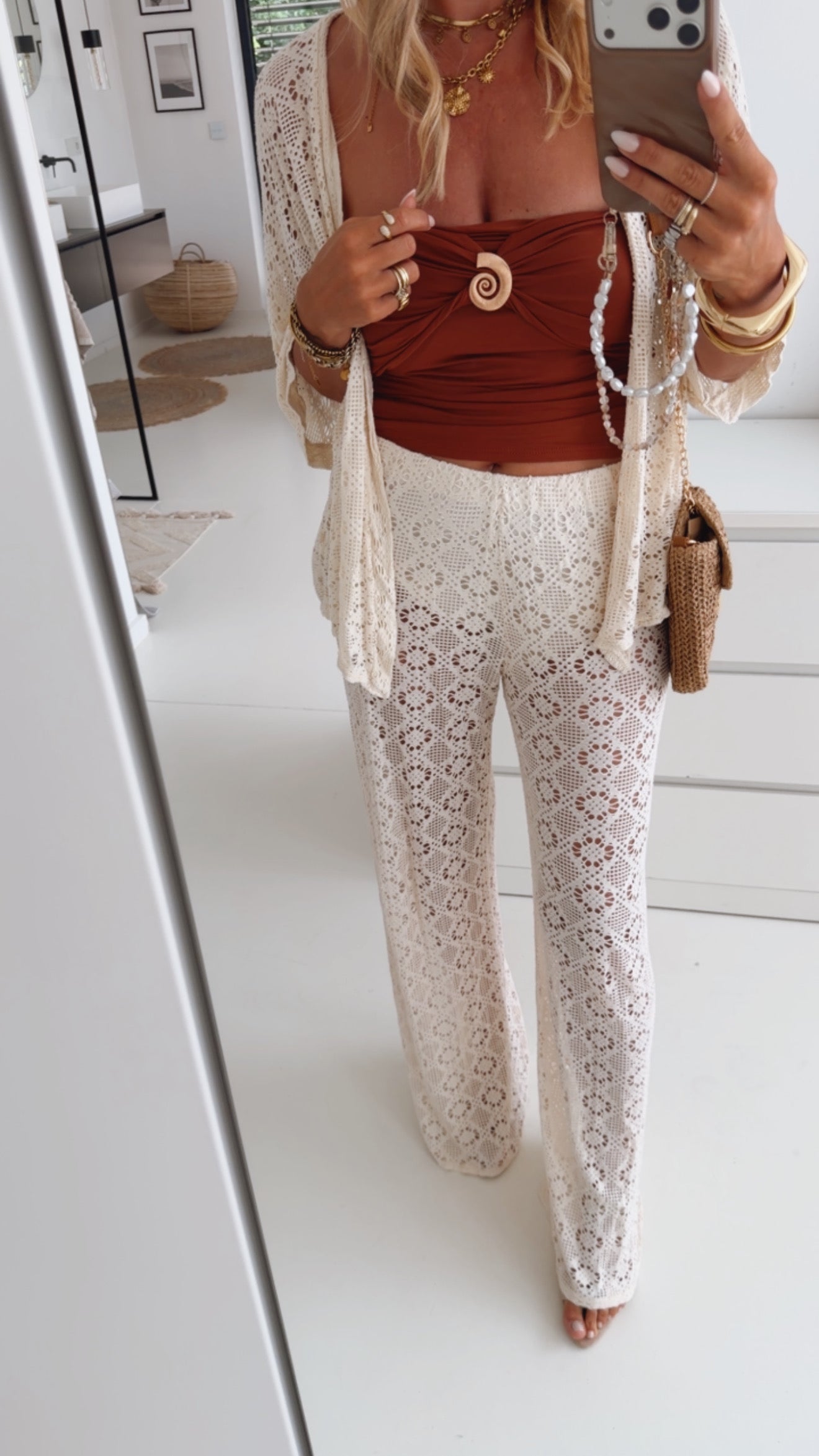 Lace Festival Hose Straight Leg