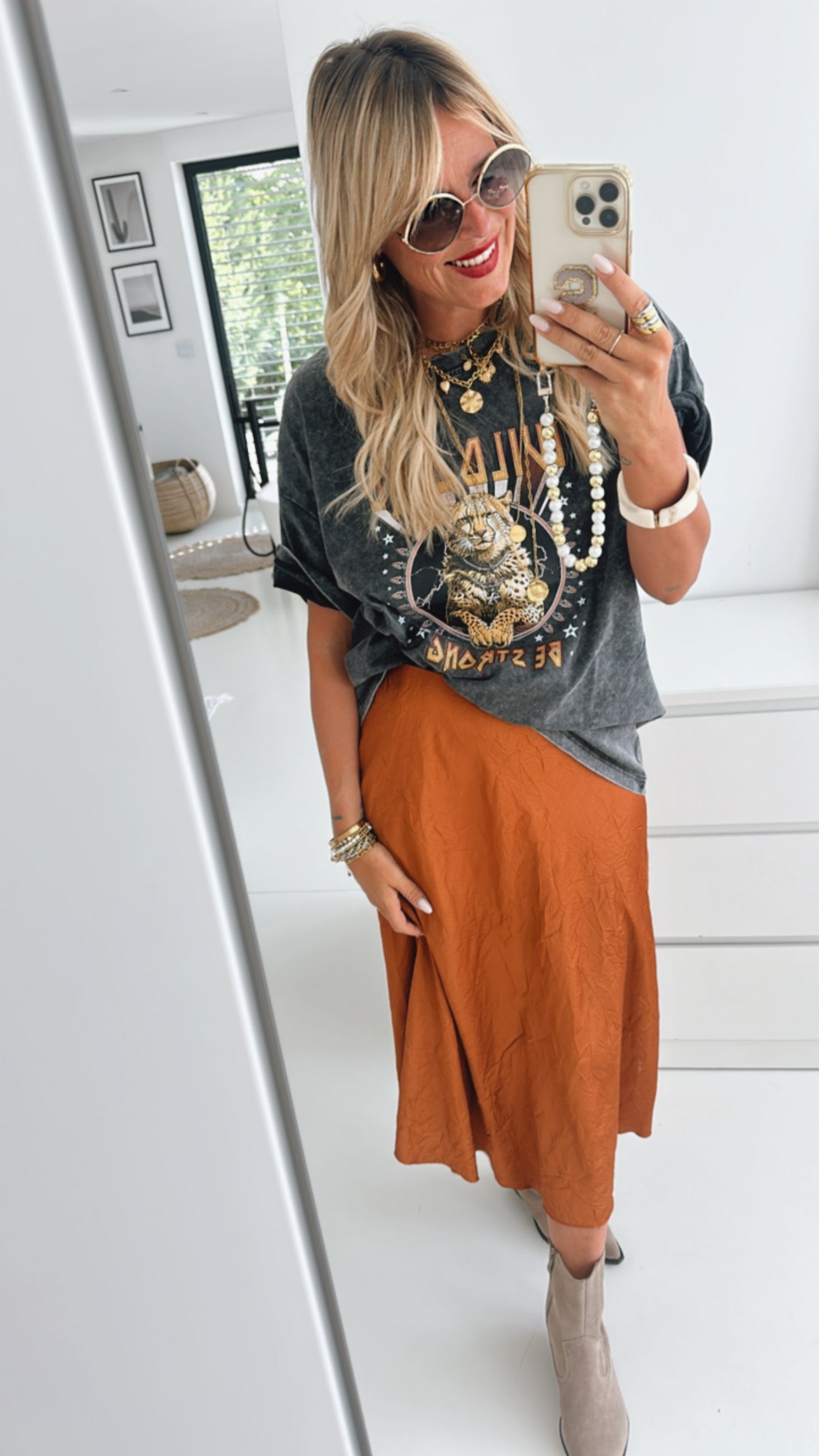Long T-Shirt Edgy Print