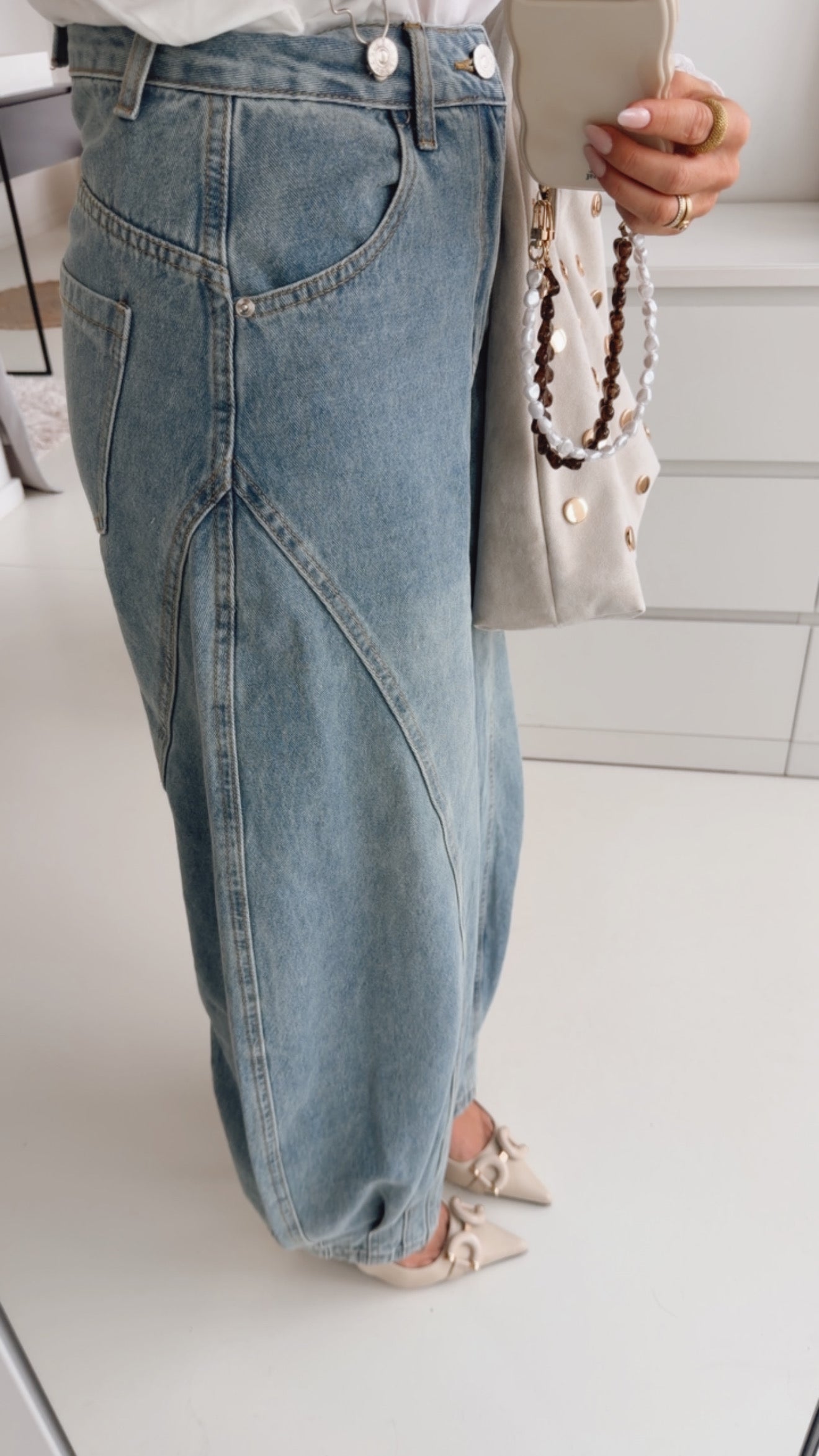 Jeans Hose mit Hosenträgern