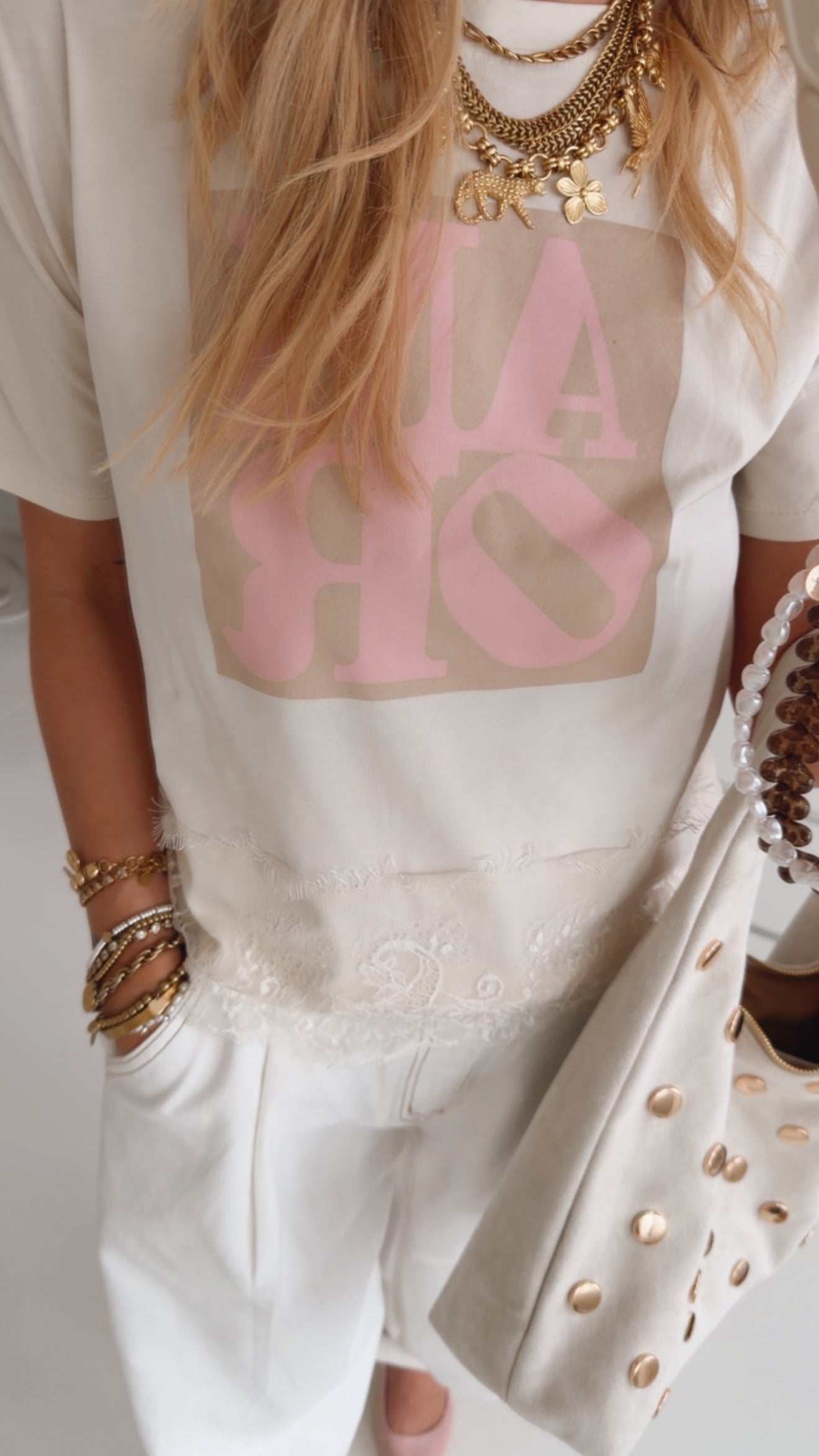 T-Shirt AMOR mit Lace