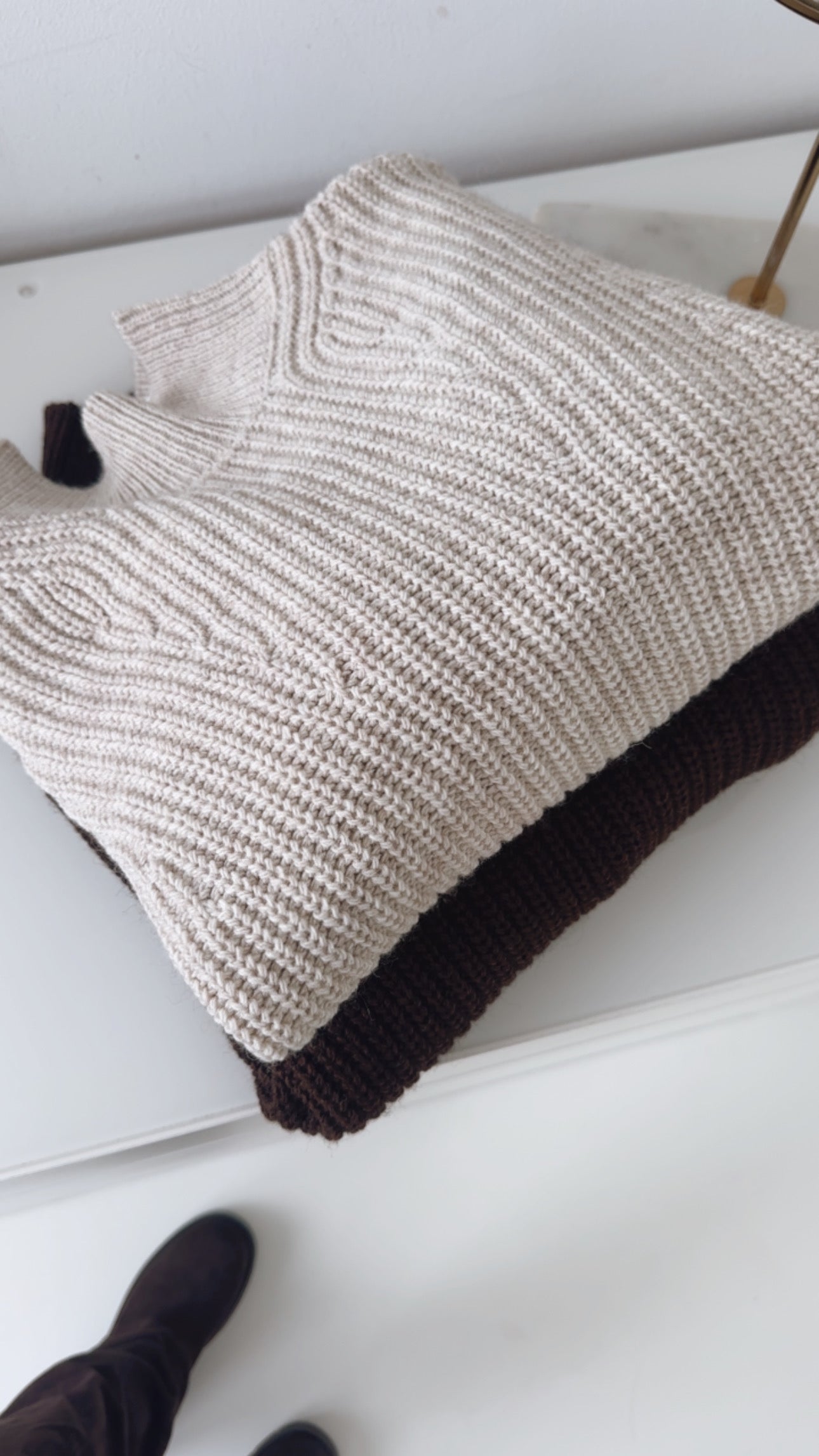 Midi Grobstrick Pulli Turtleneck