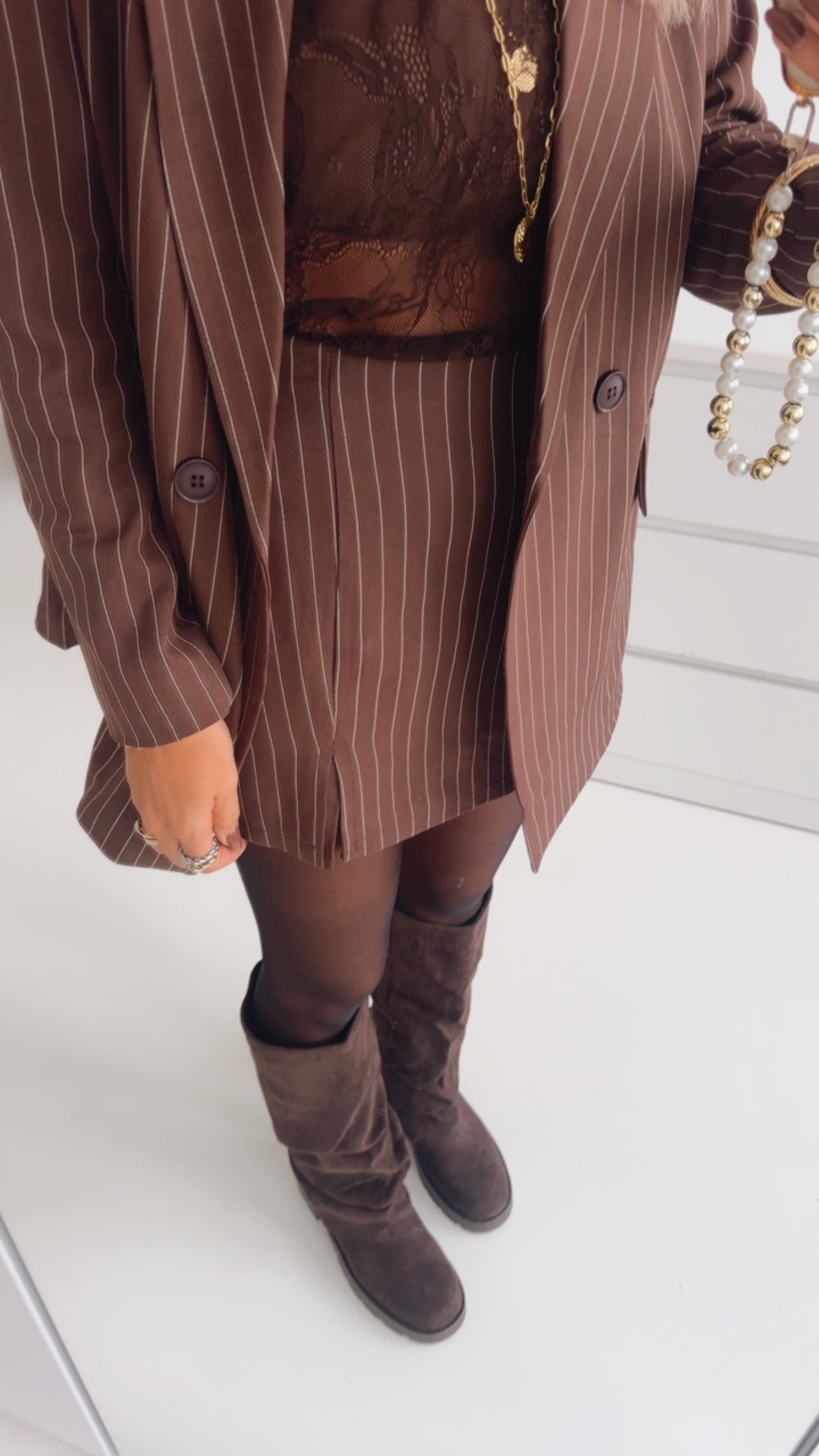 Mini Skort Fine Pin Stripes