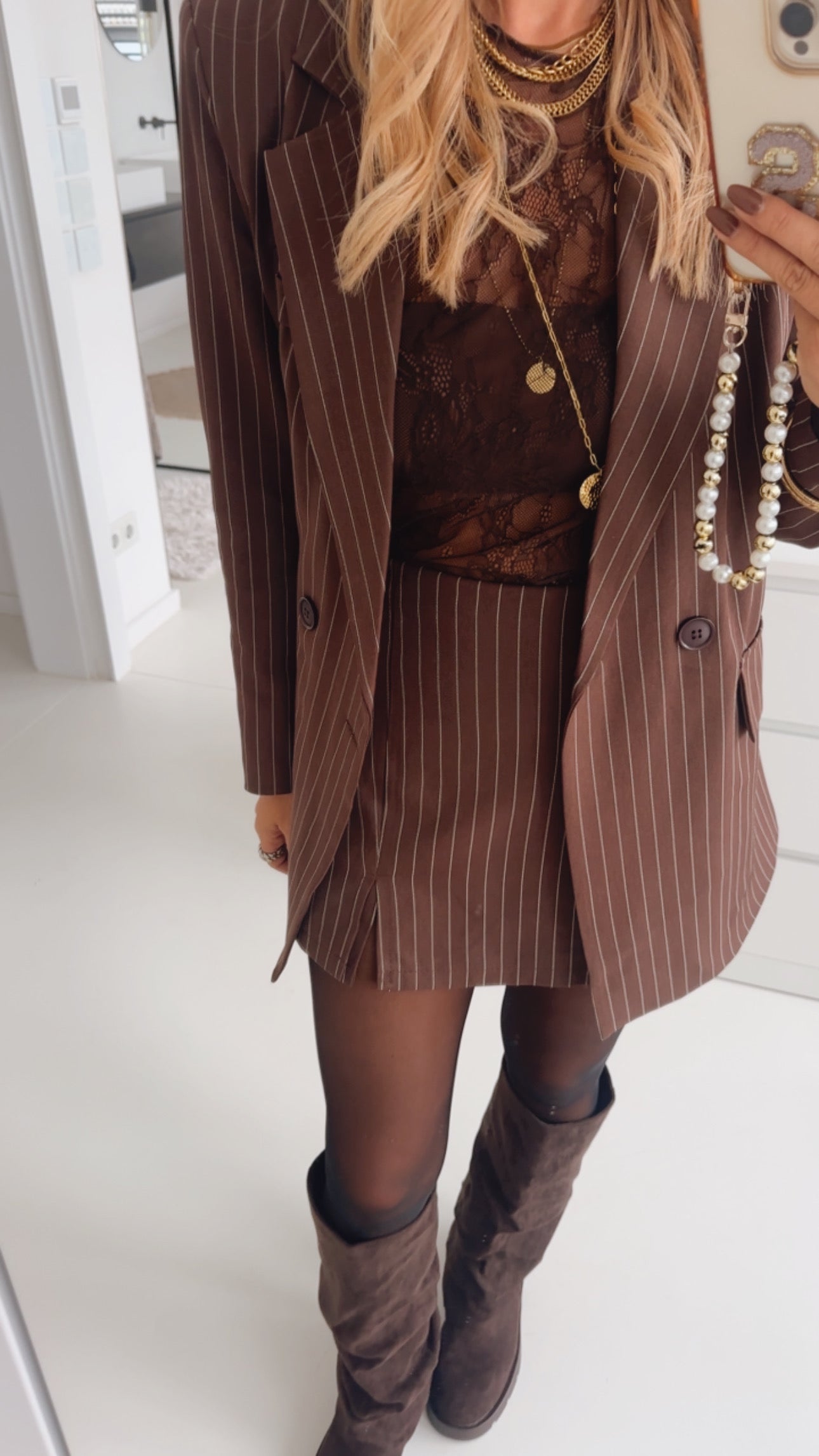 Mini Skort Fine Pin Stripes