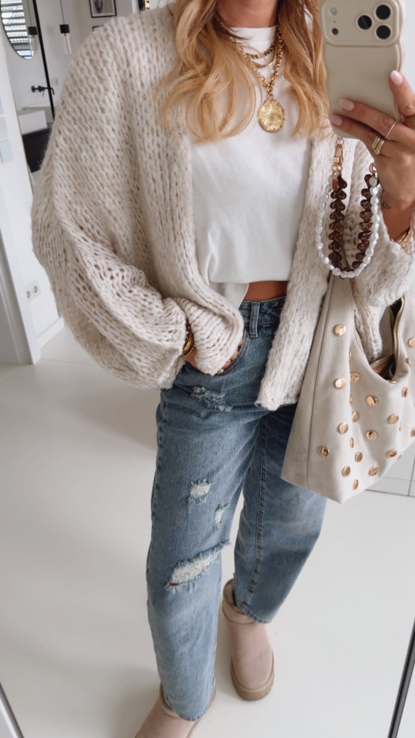 Oversize Grobstrick Jacke