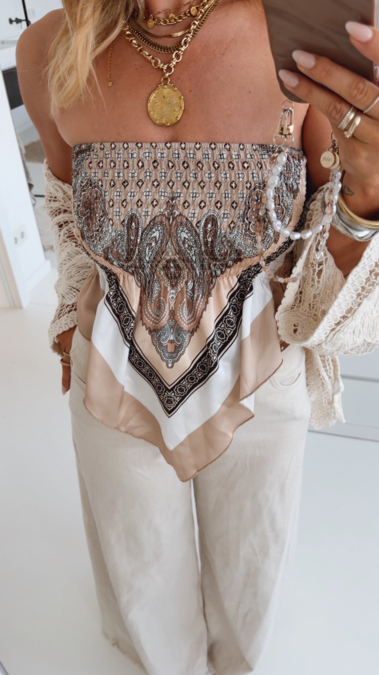 Bandeau Top Seidenoptik