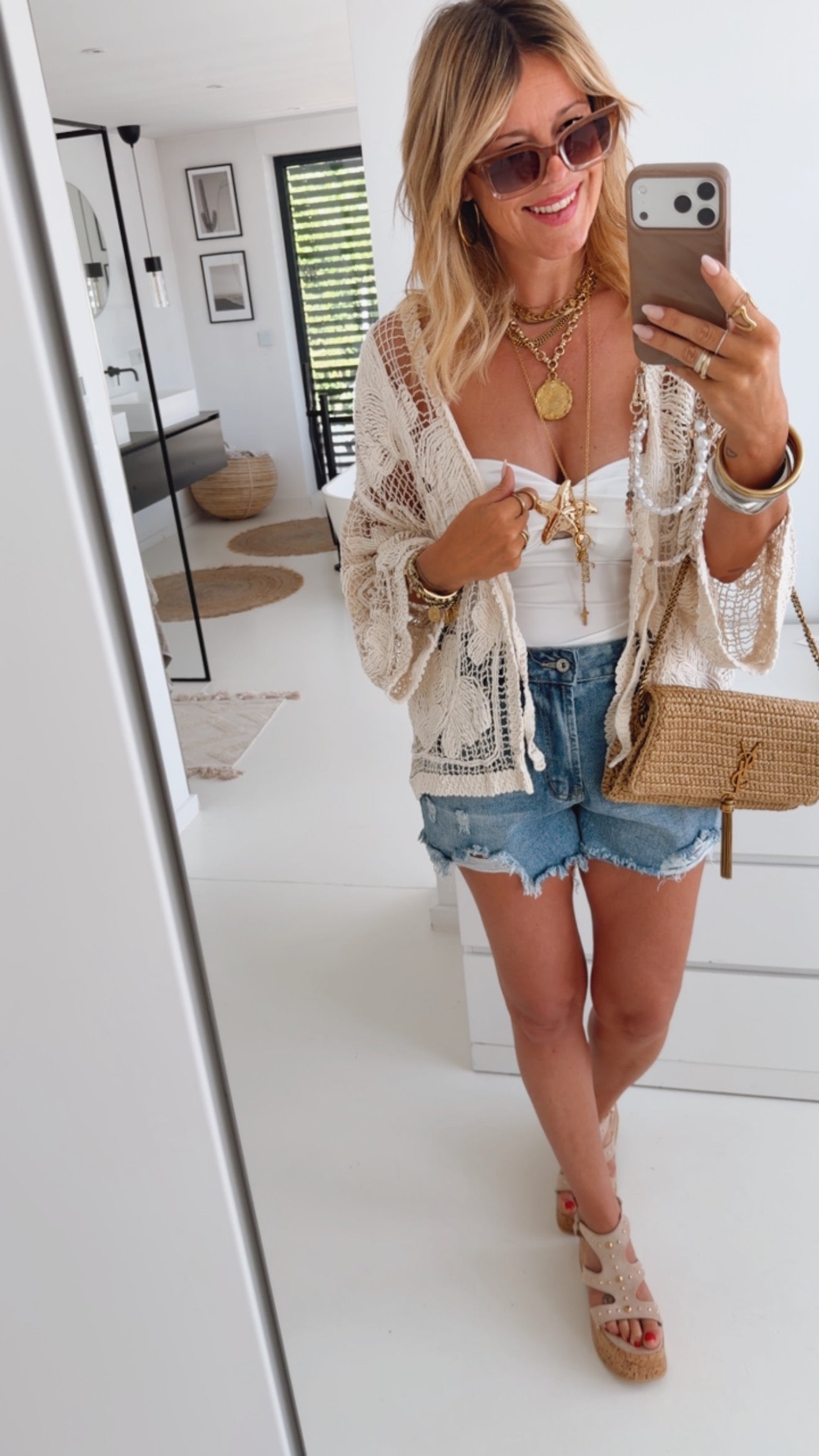 Oversize Häkel Jacke