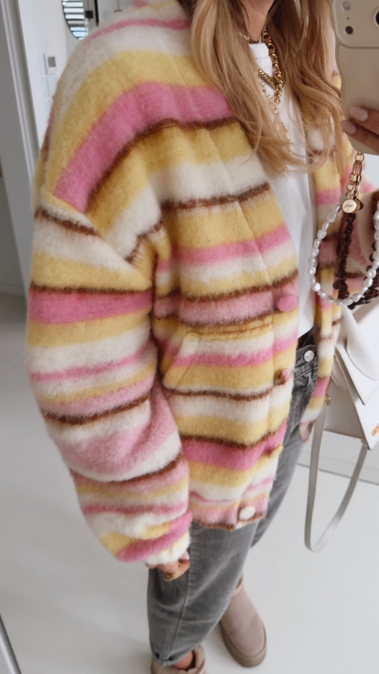 Jacke Felt mit Streifen