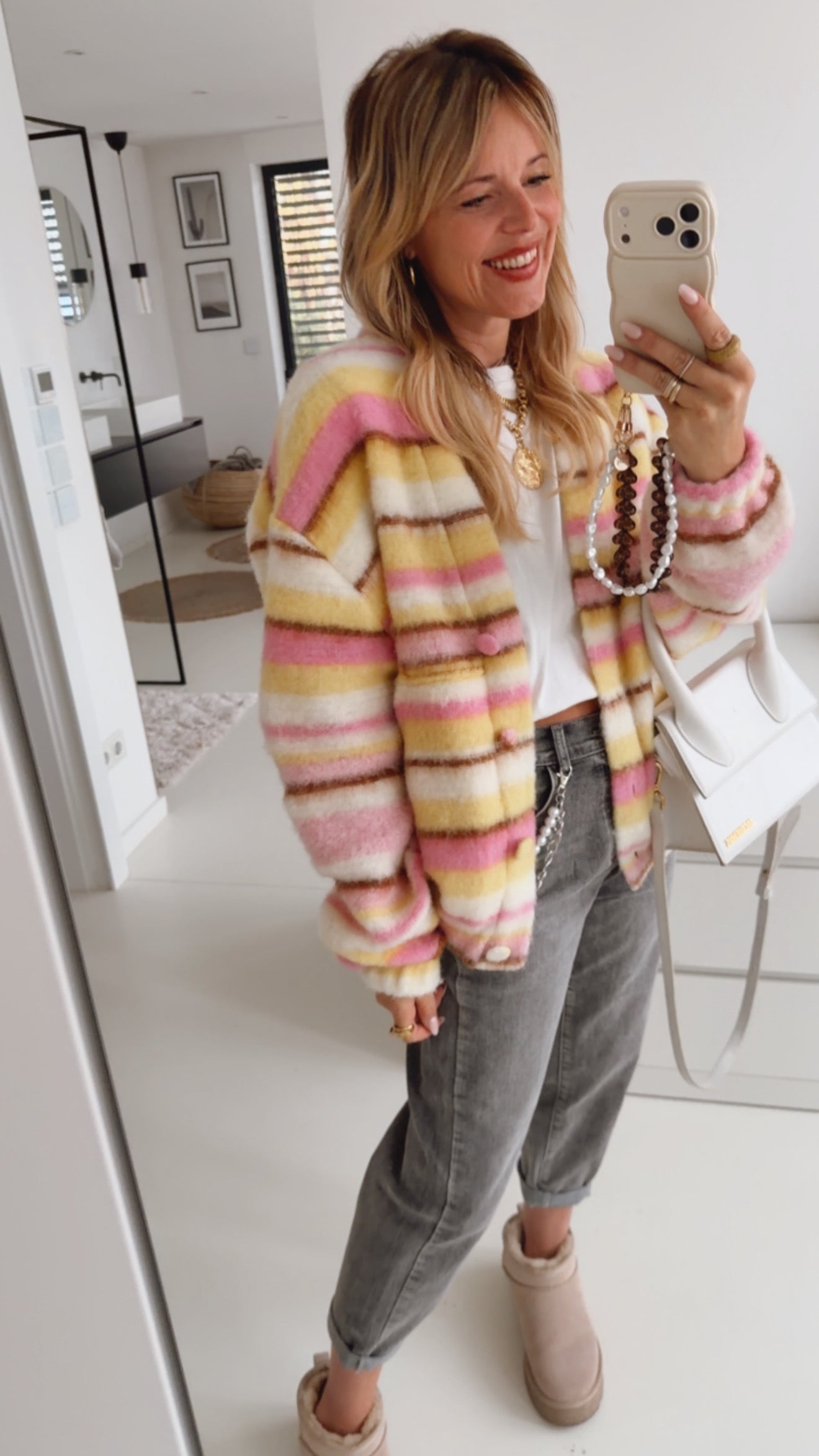 Jacke Felt mit Streifen