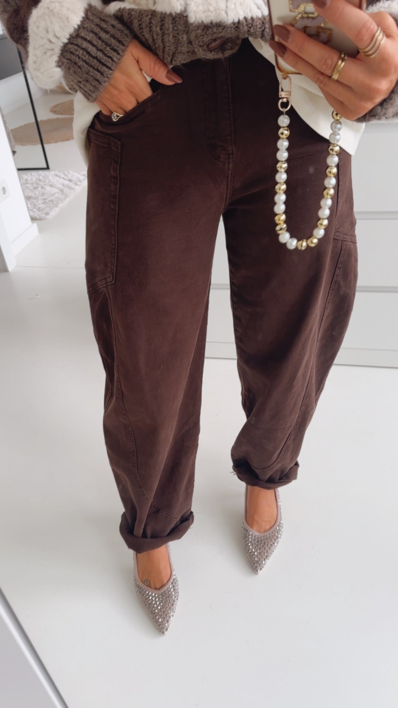 Soft Barrel Jeans mit Taschen