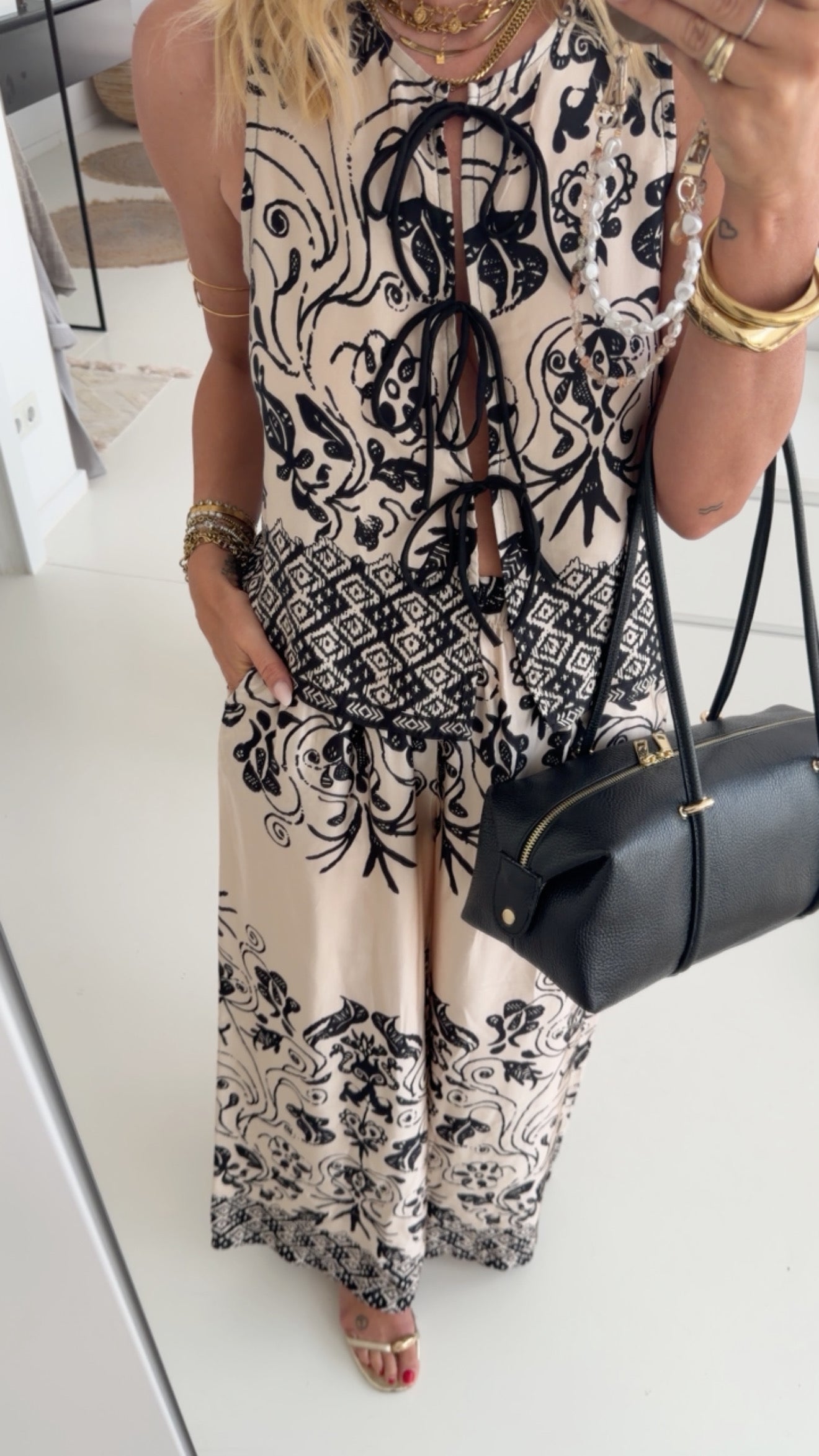 Shirt zum Binden Fine Pattern