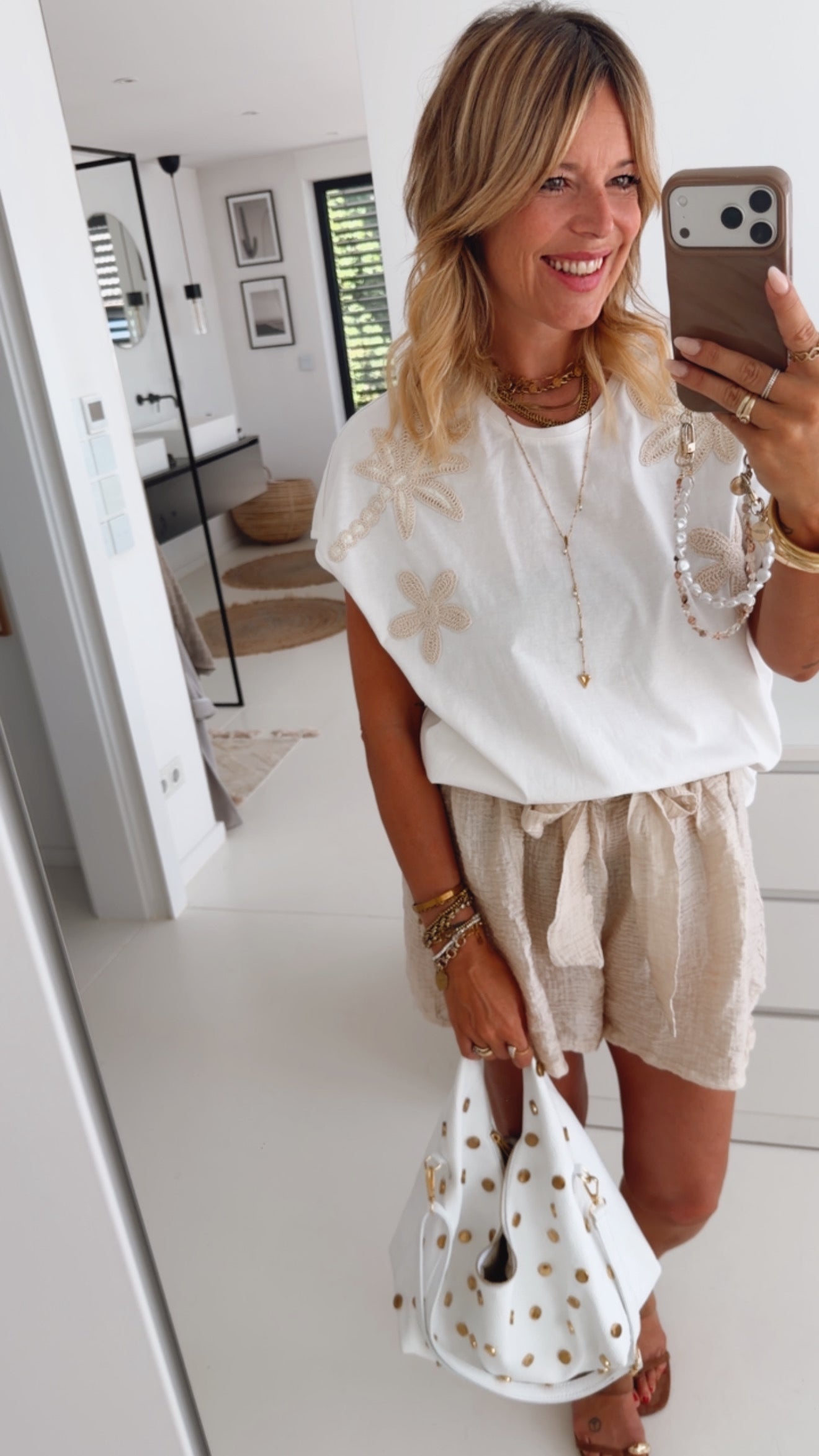 Shirt Crochet Palms & Flowers