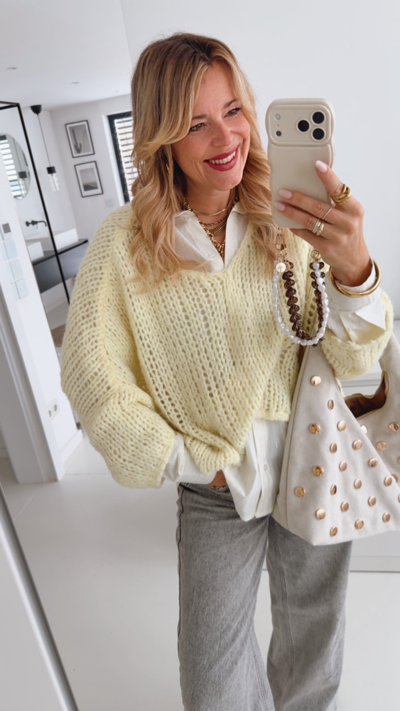 Hemd Bluse Glitter Stripes