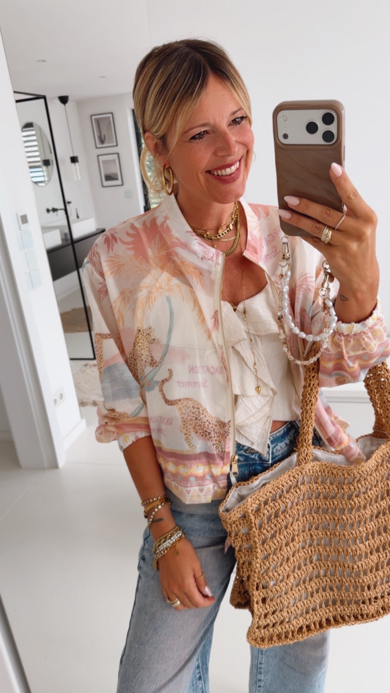 Jacke Sheer Print