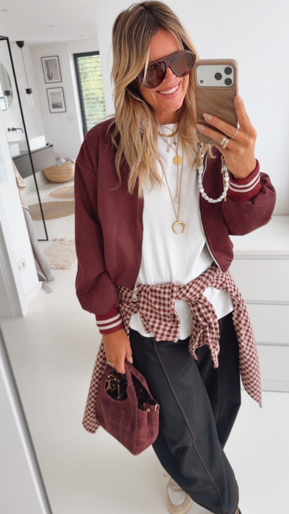 Collage Jacke Wildlederoptik