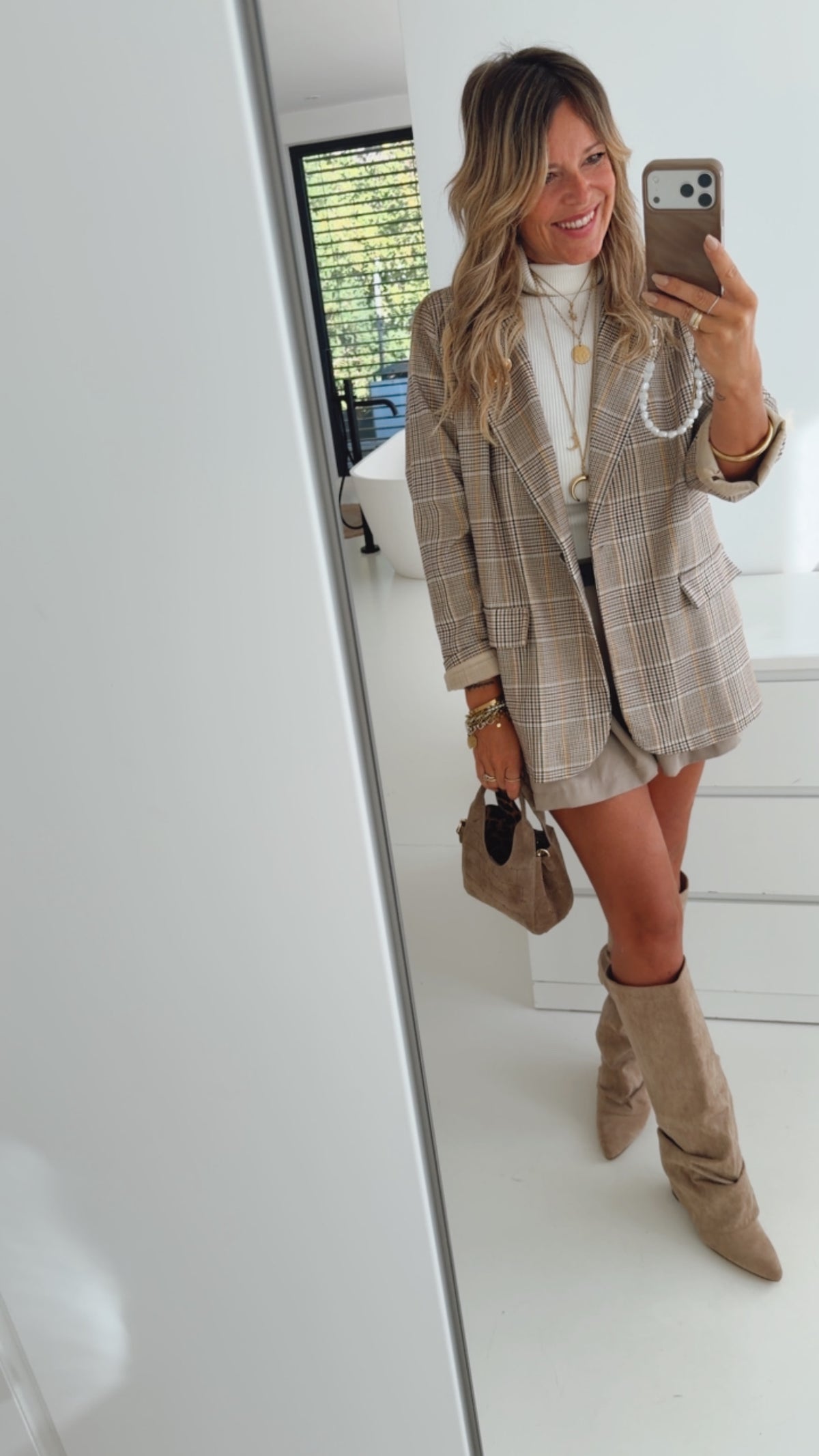 Karo Blazer Brosche