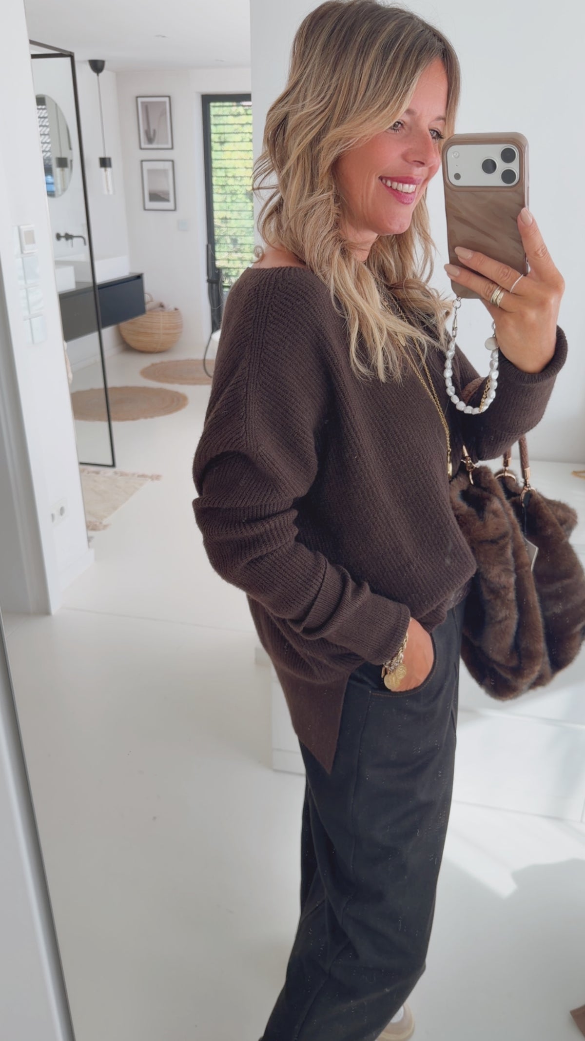 Essential Strickpulli Gerippt