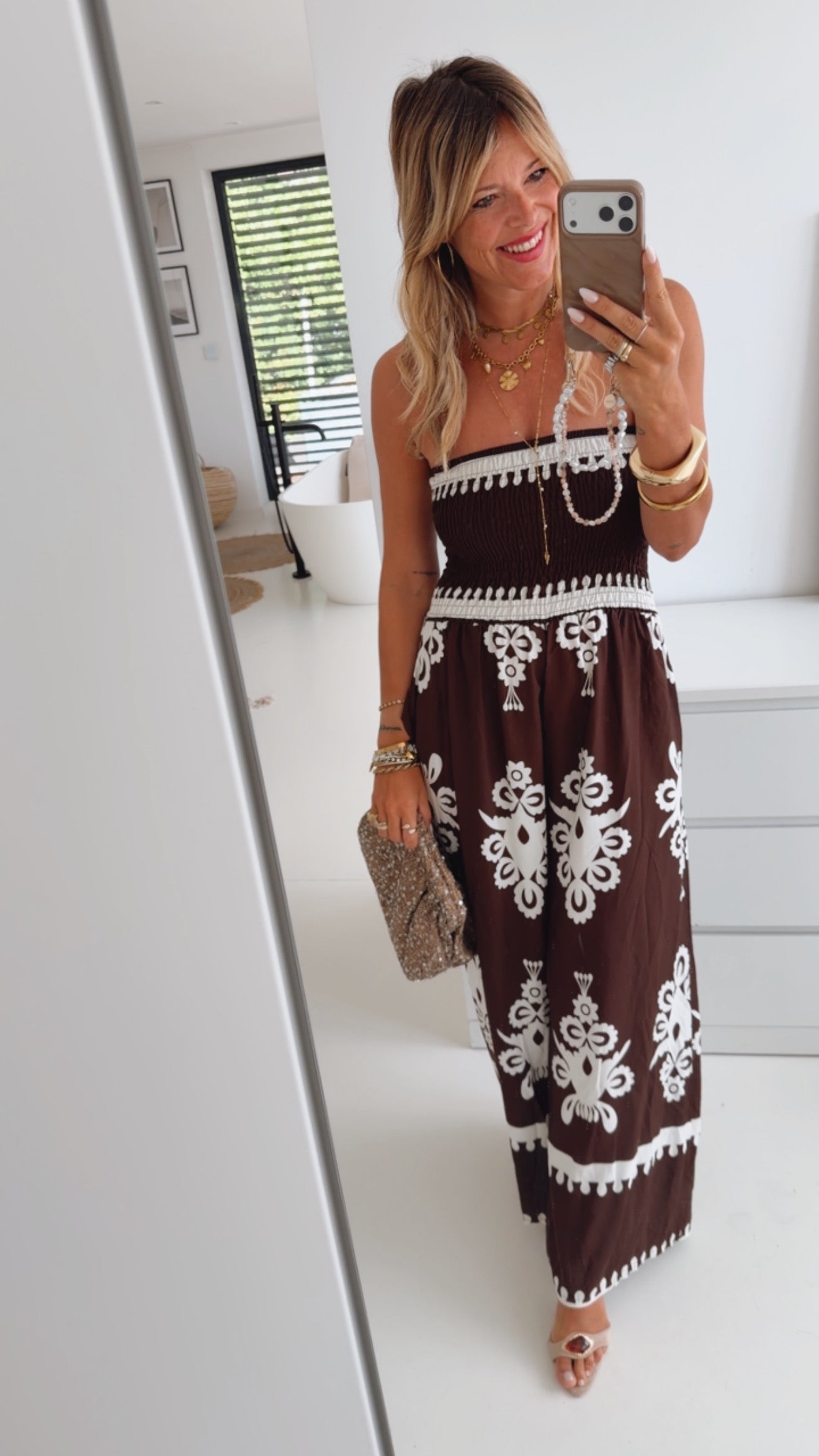 Wide Leg Bandeau Jumpsuit