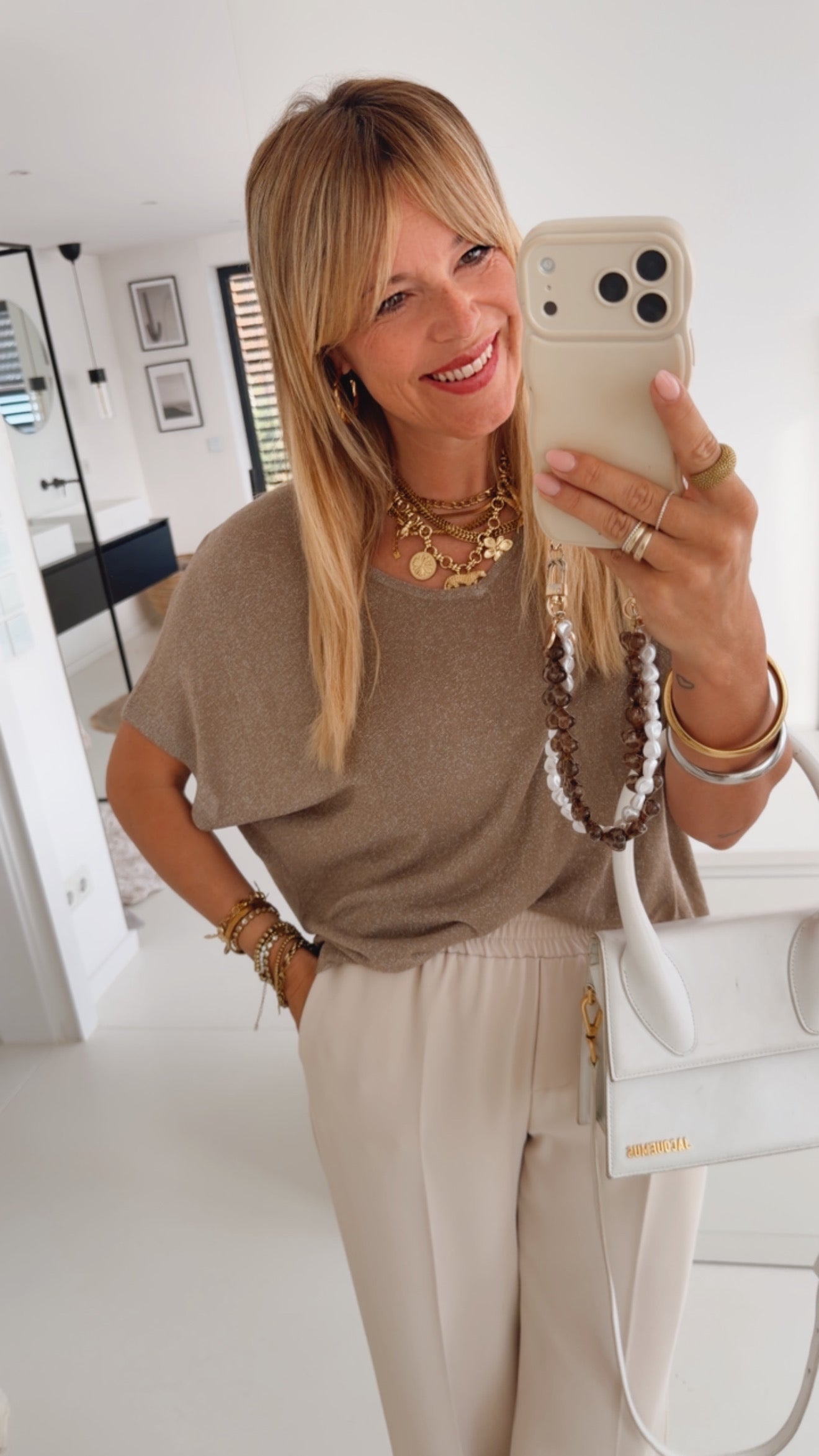 Knit Shirt V-Neck Glitter