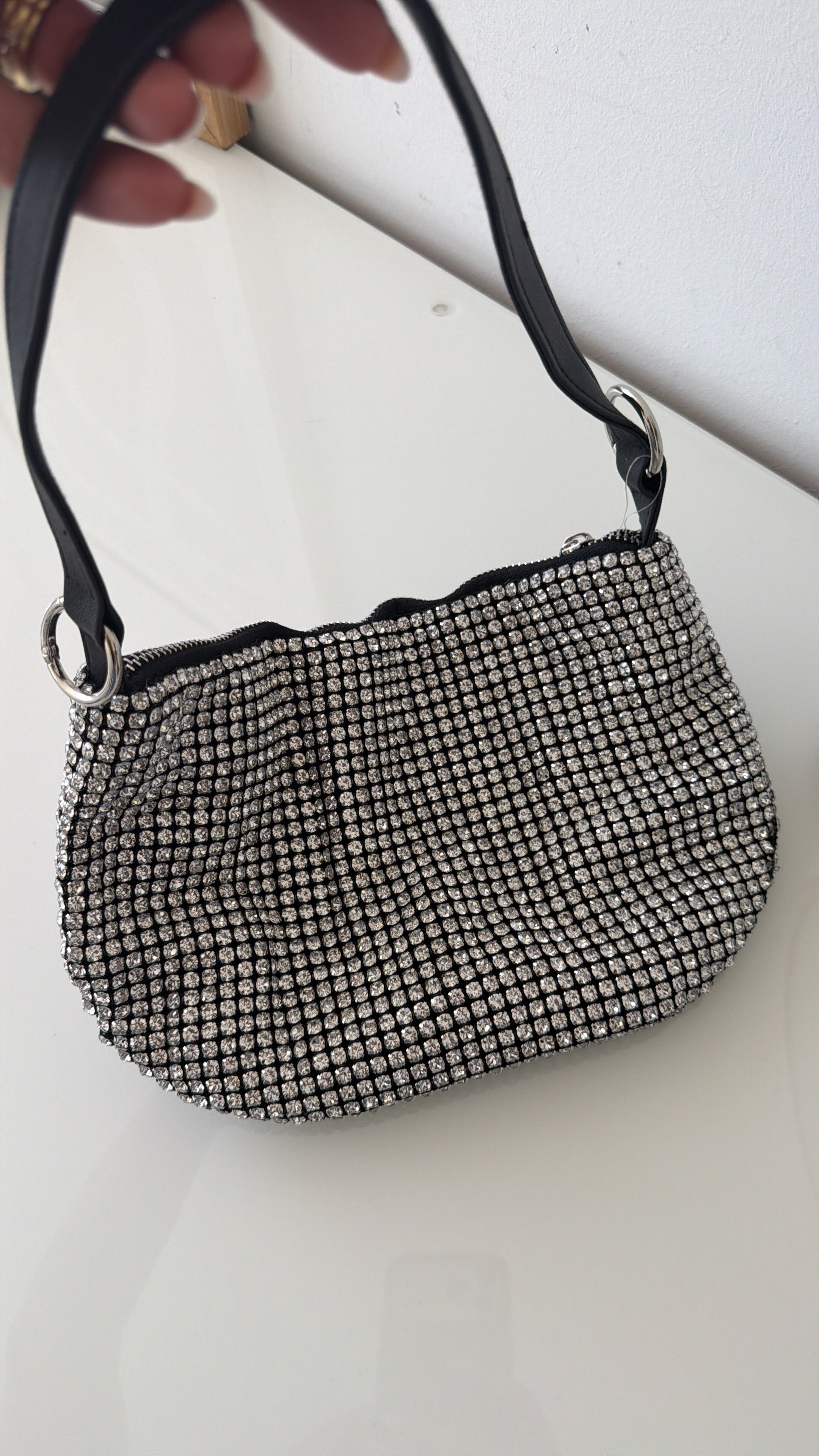 Mini Tasche Silver Sparkle