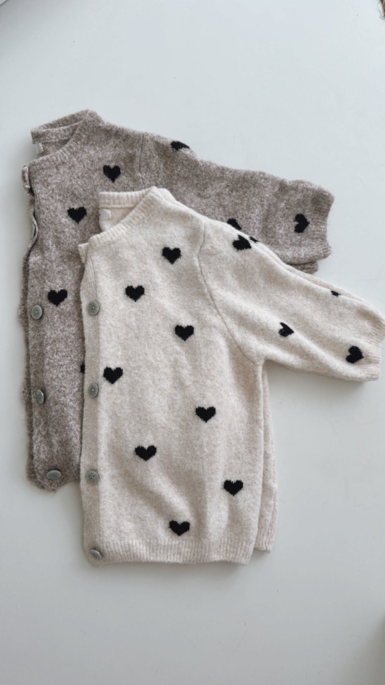 Strick Jacke Little Hearts Dreiviertel Arm
