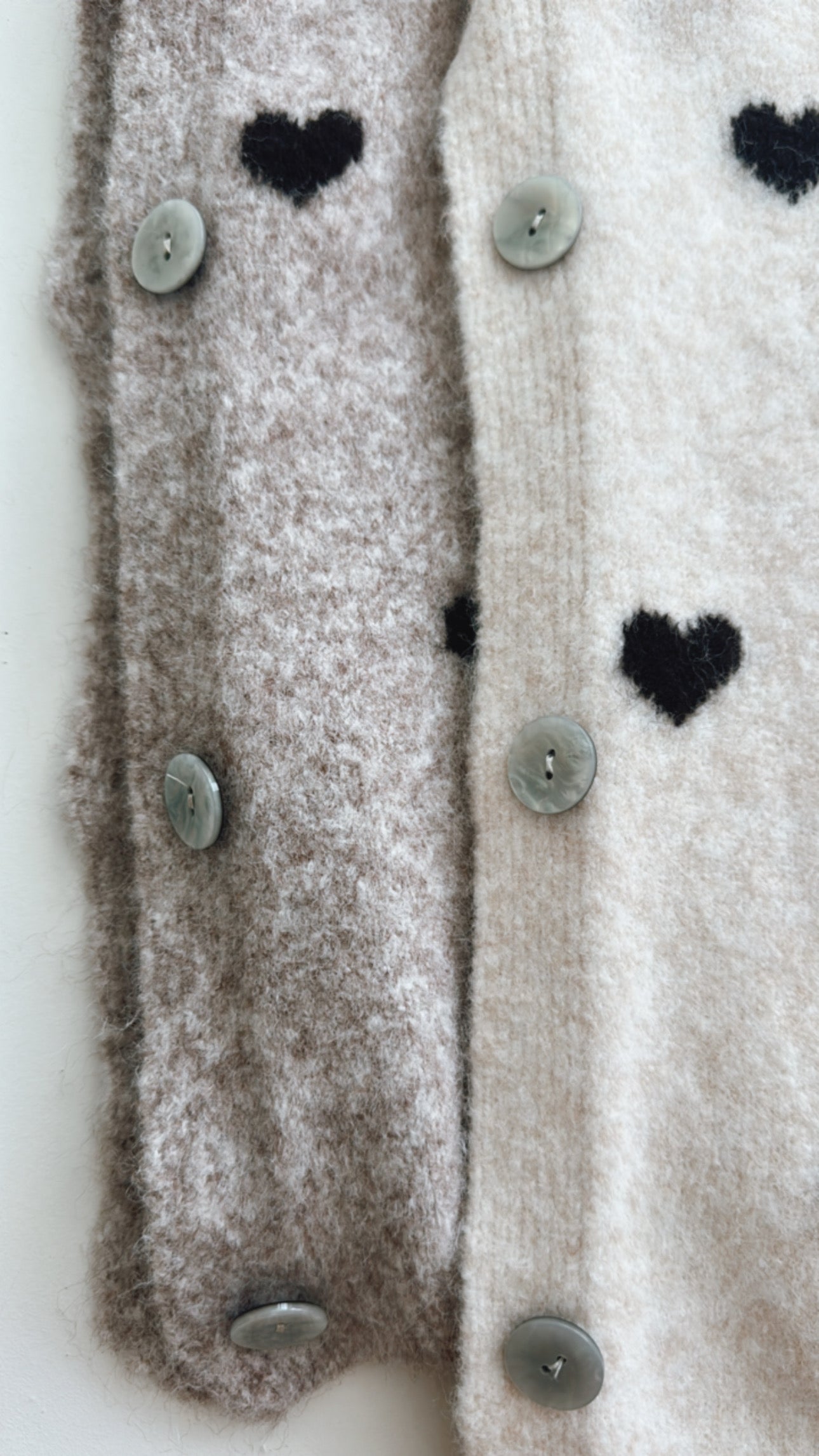 Strick Jacke Little Hearts Dreiviertel Arm